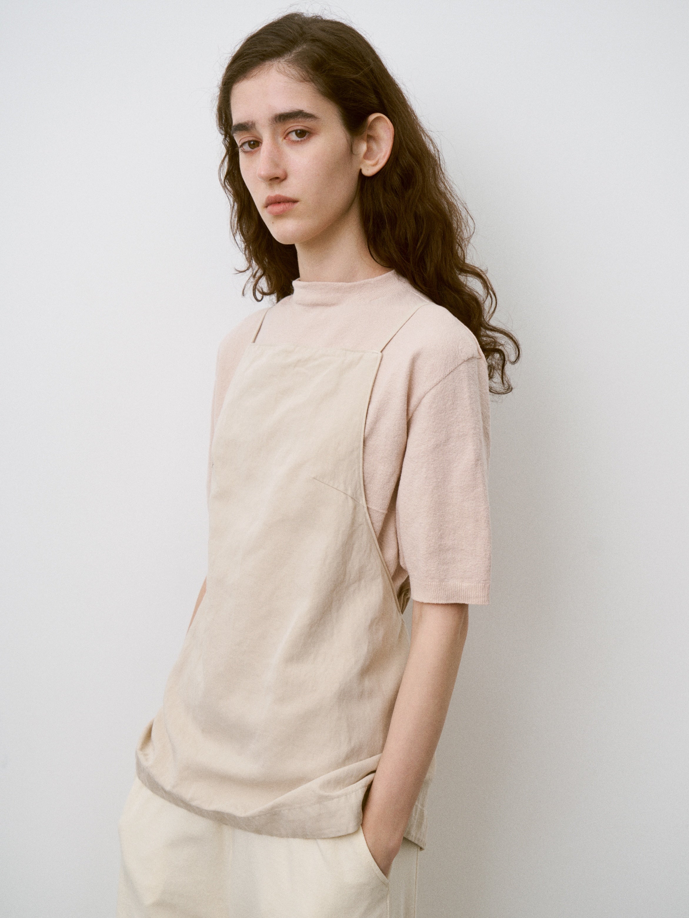 STRETCH ORGANIC COTTON BOTTLE-NECK P/O