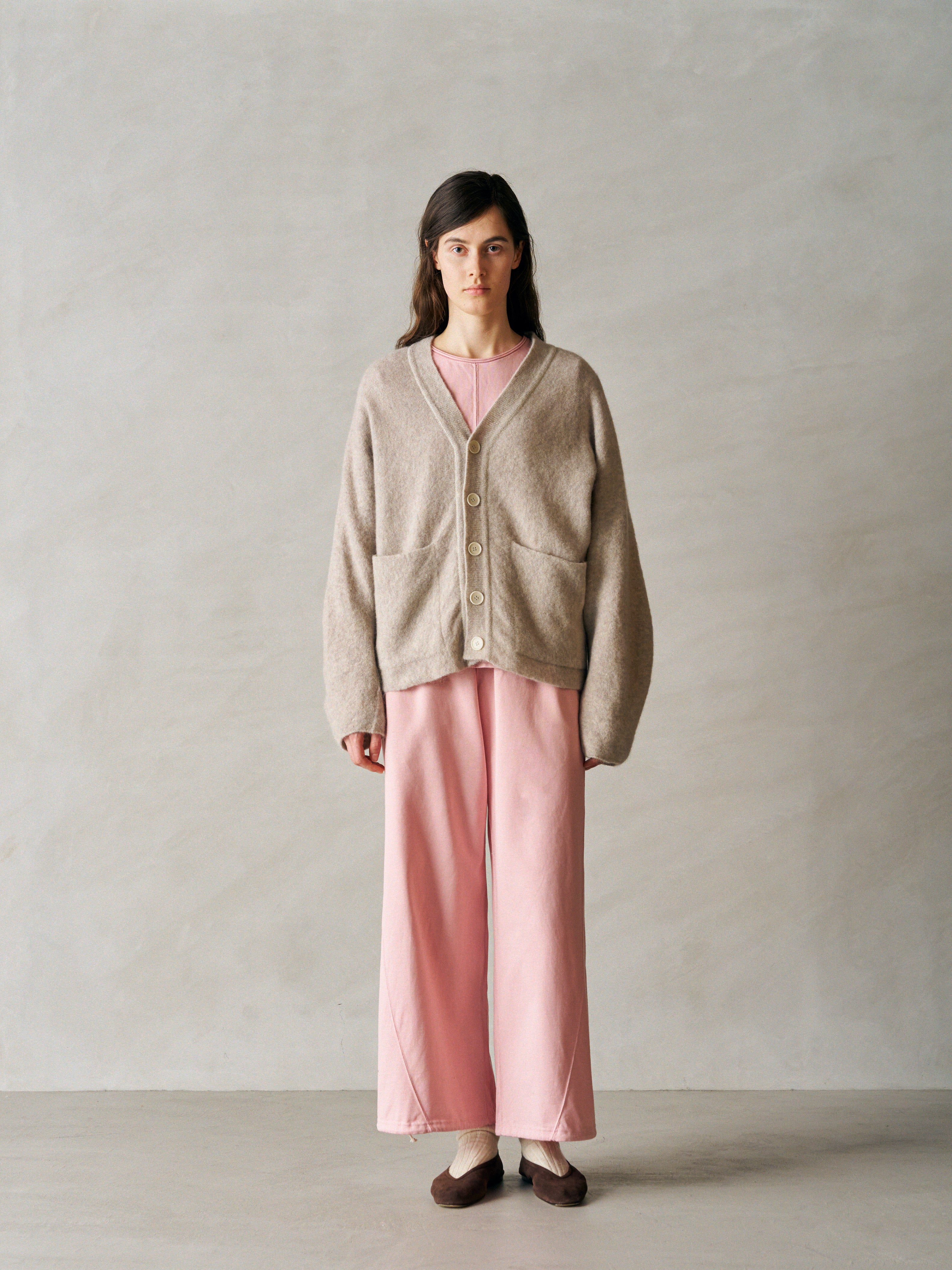ORGANIC COTTON FIRM JERSEY WIDE LEG TRUCK PANTS