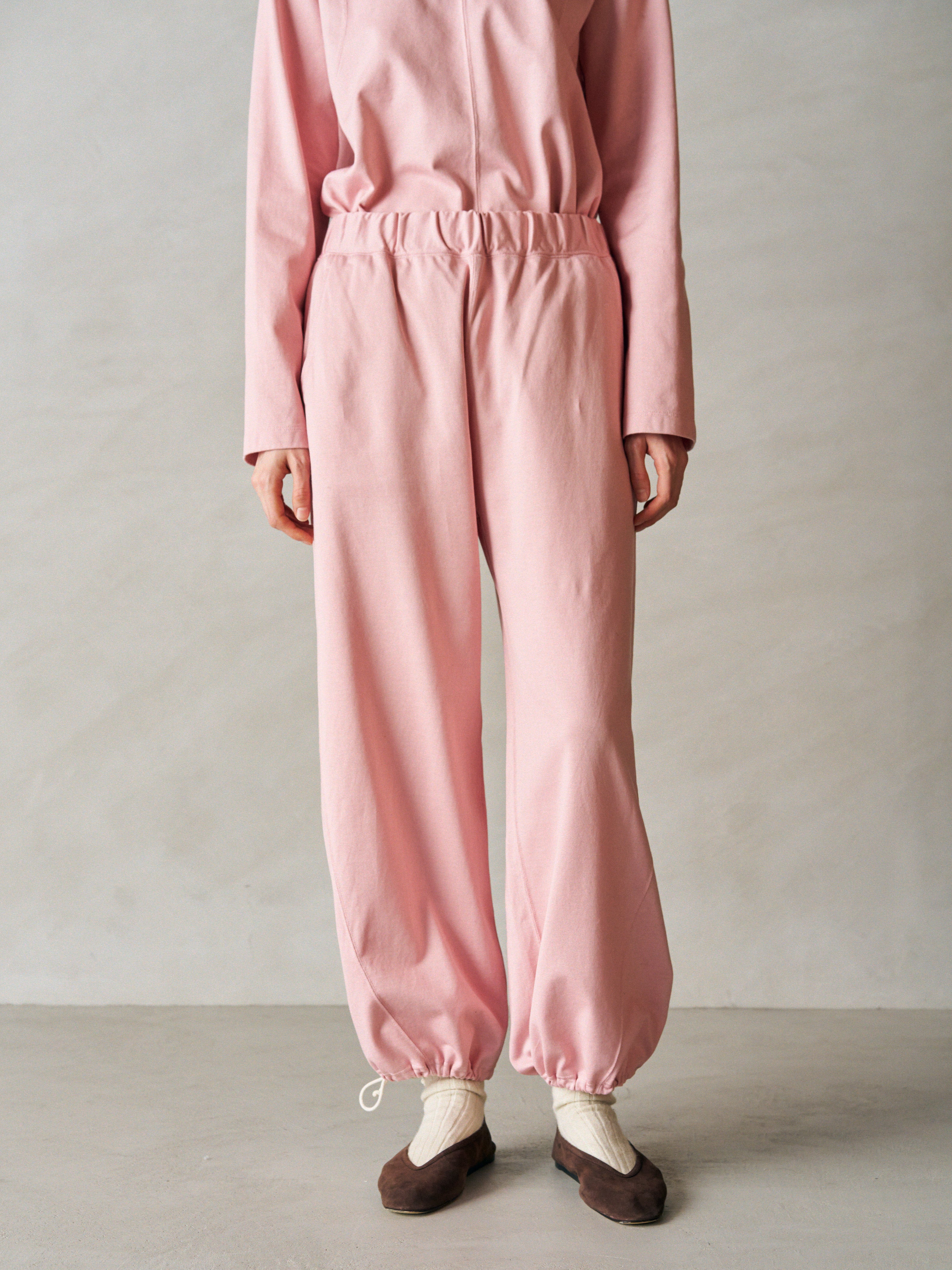 ORGANIC COTTON FIRM JERSEY WIDE LEG TRUCK PANTS