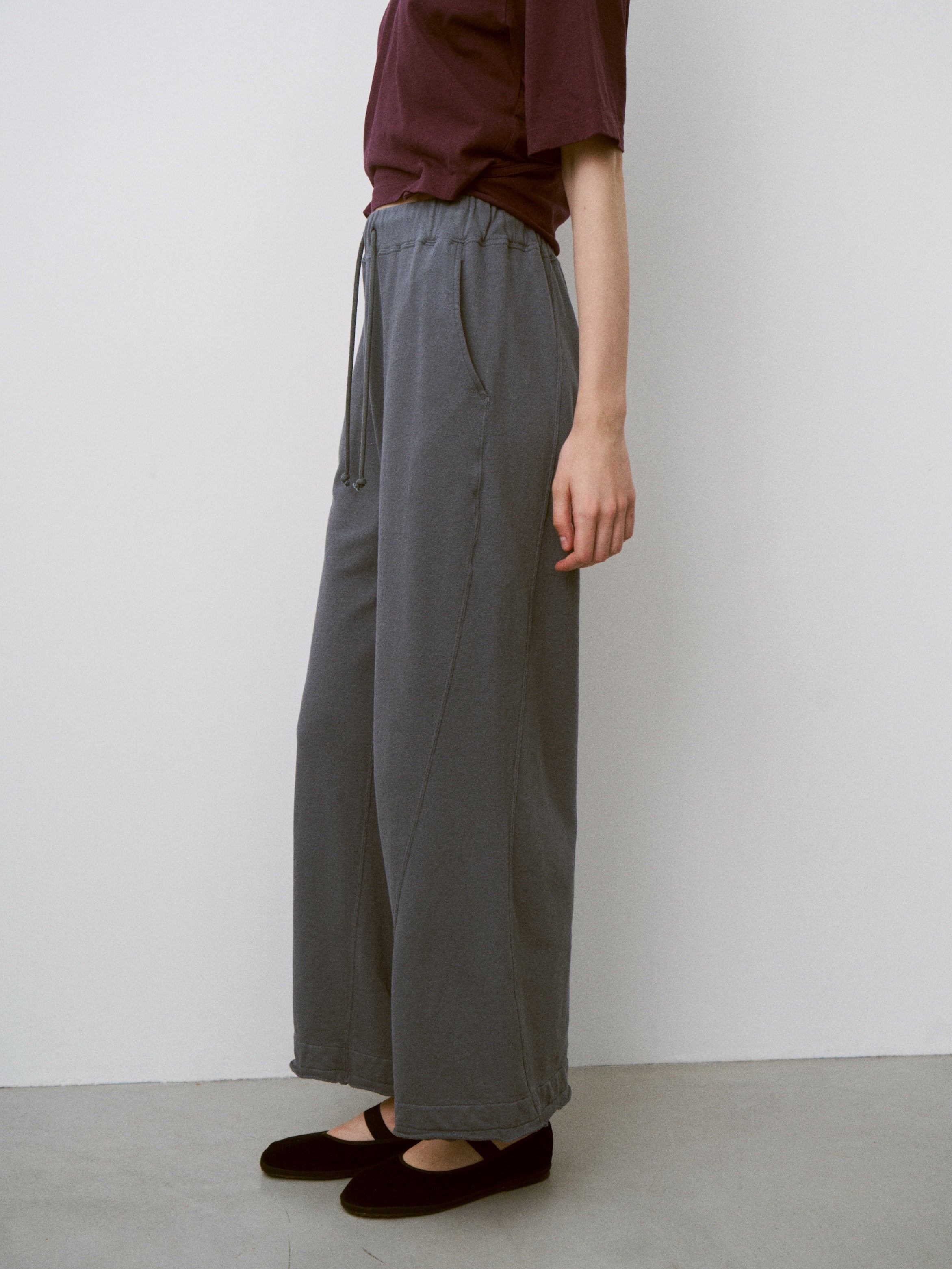COTTON OPEN-END YARN TERRY WIDE SWEAT PANTS
