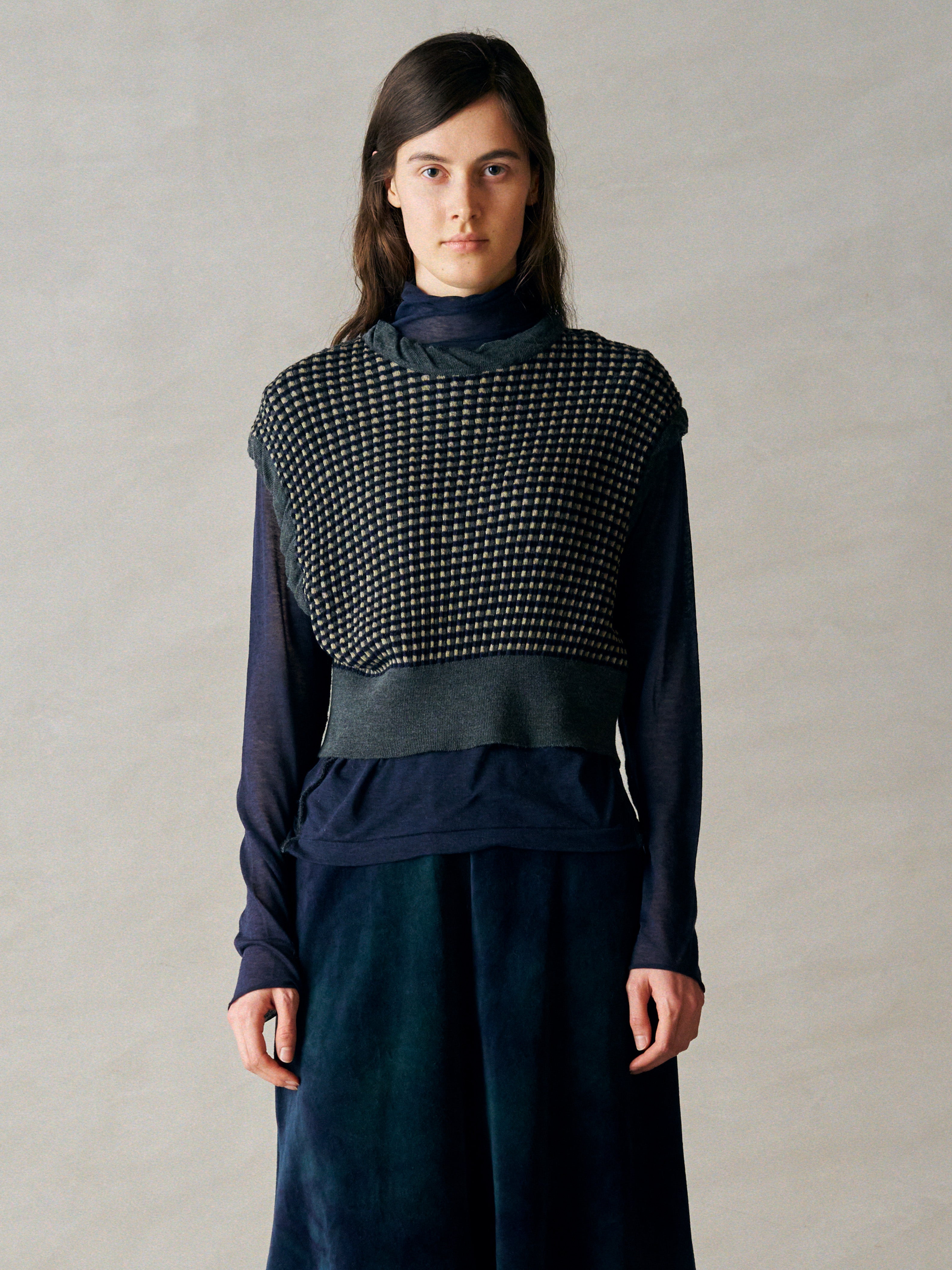 CASHMERE & SUPIMA COTTON GAUZE JERSEY TURTLE-NECK TEE