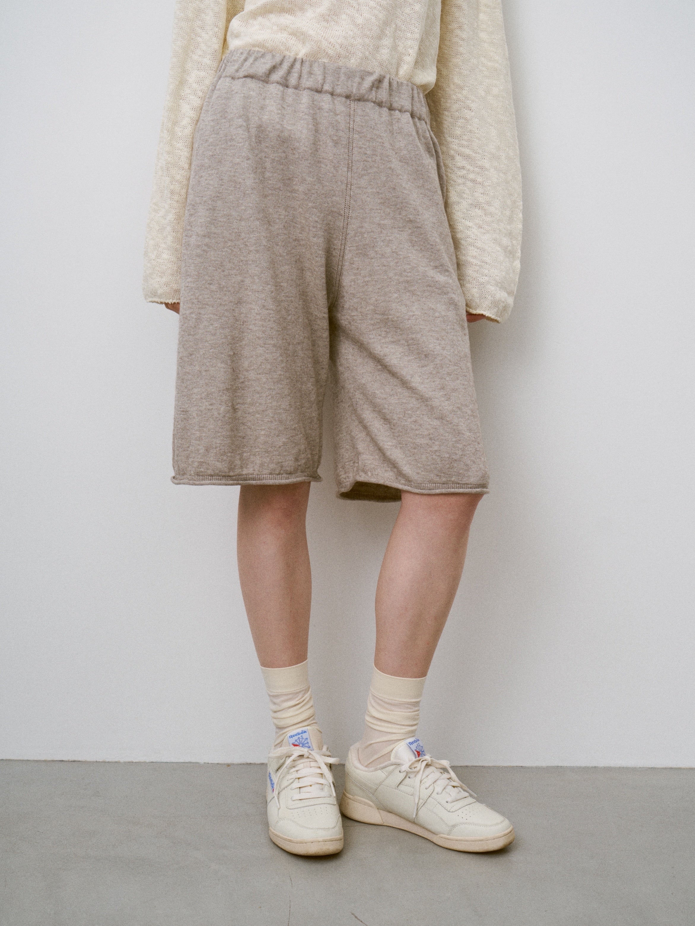 SOFT YAK & COTTON RELAXED-FIT KNIT SHORTS