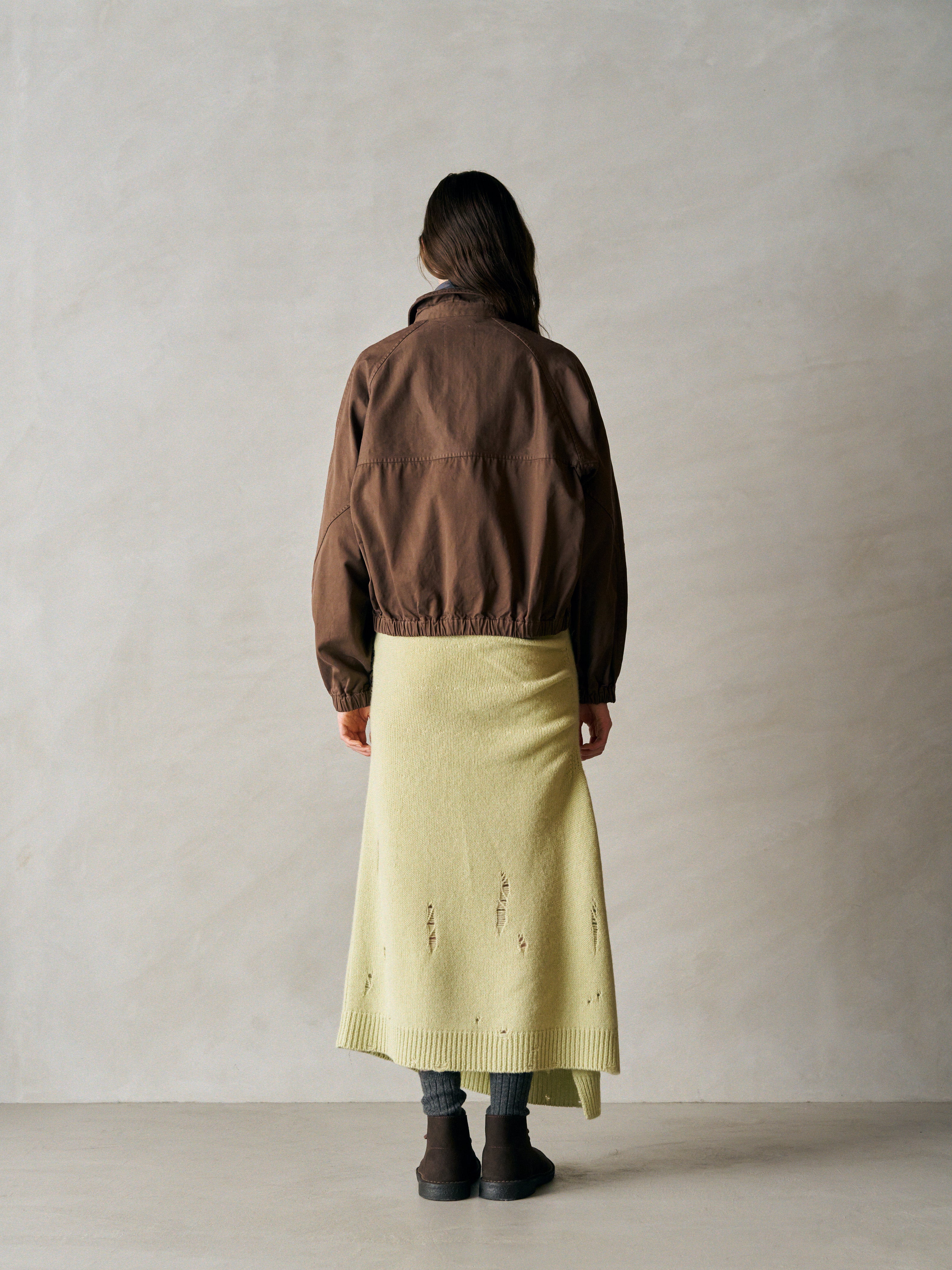 FINX COTTON × SLUB YARN MICRO BRUSHED SATIN ZIP FRONT JACKET