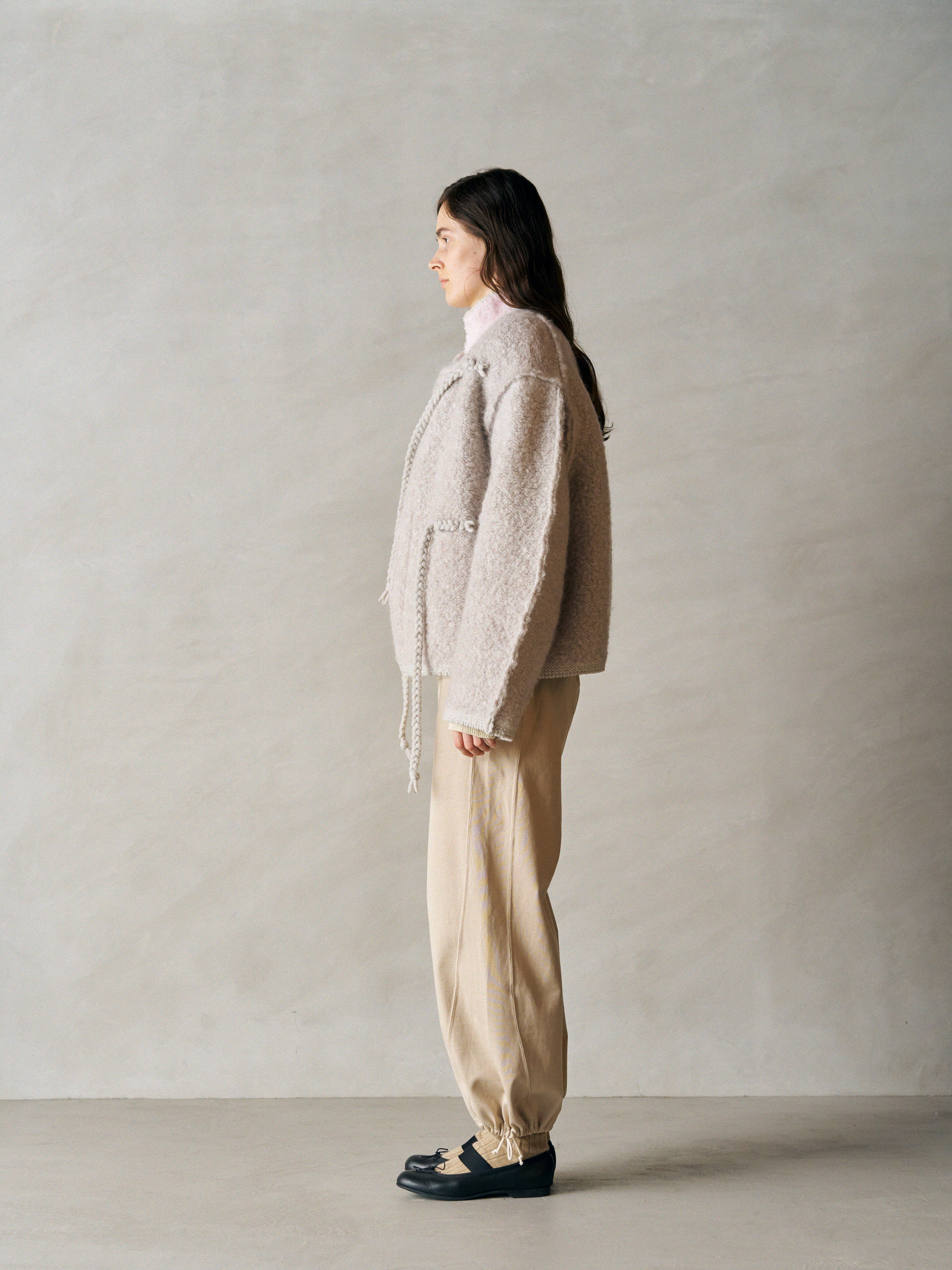 ORGANIC COTTON FIRM JERSEY WIDE LEG TRUCK PANTS