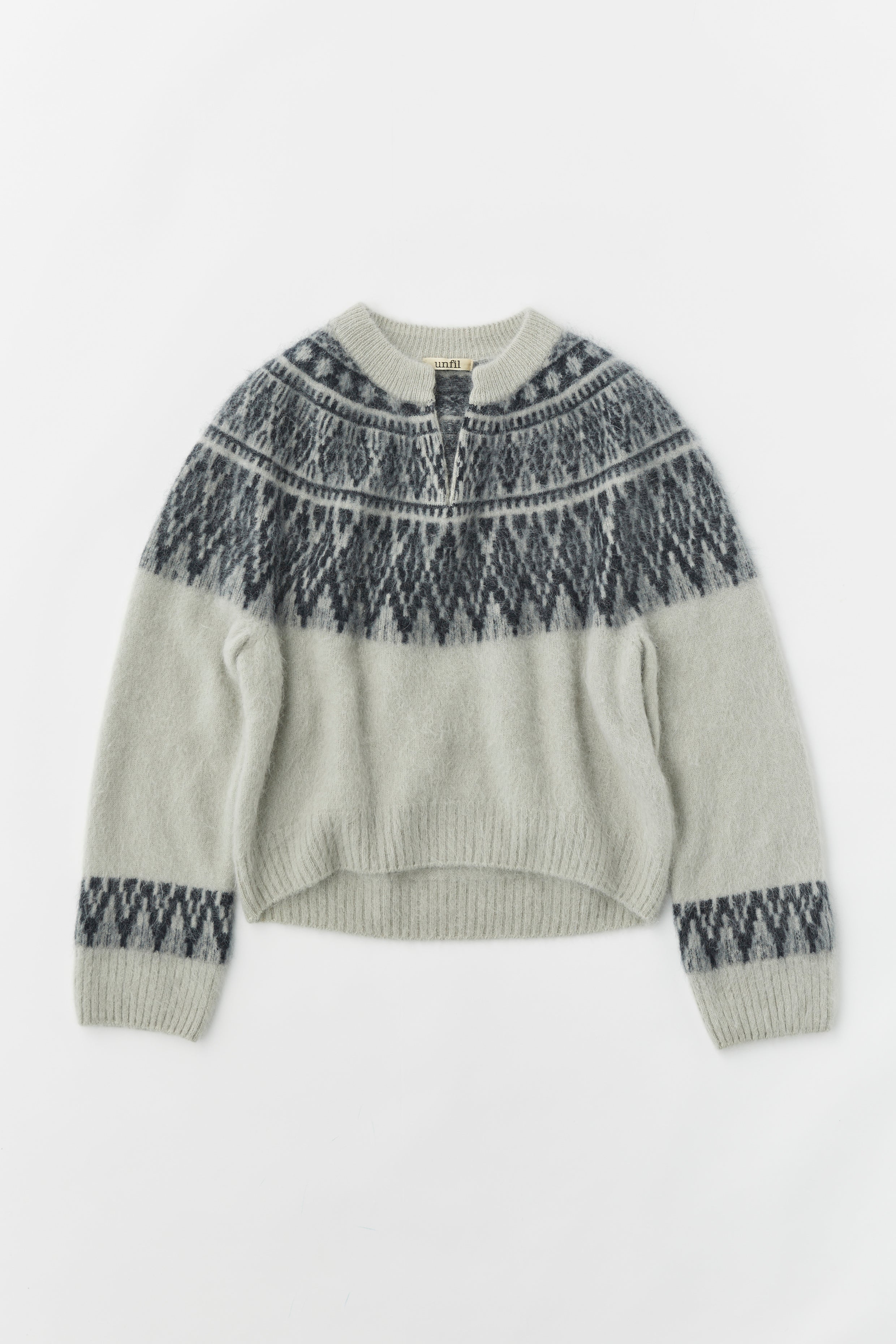 royal baby alpaca nordic-pattern sweater – unfil