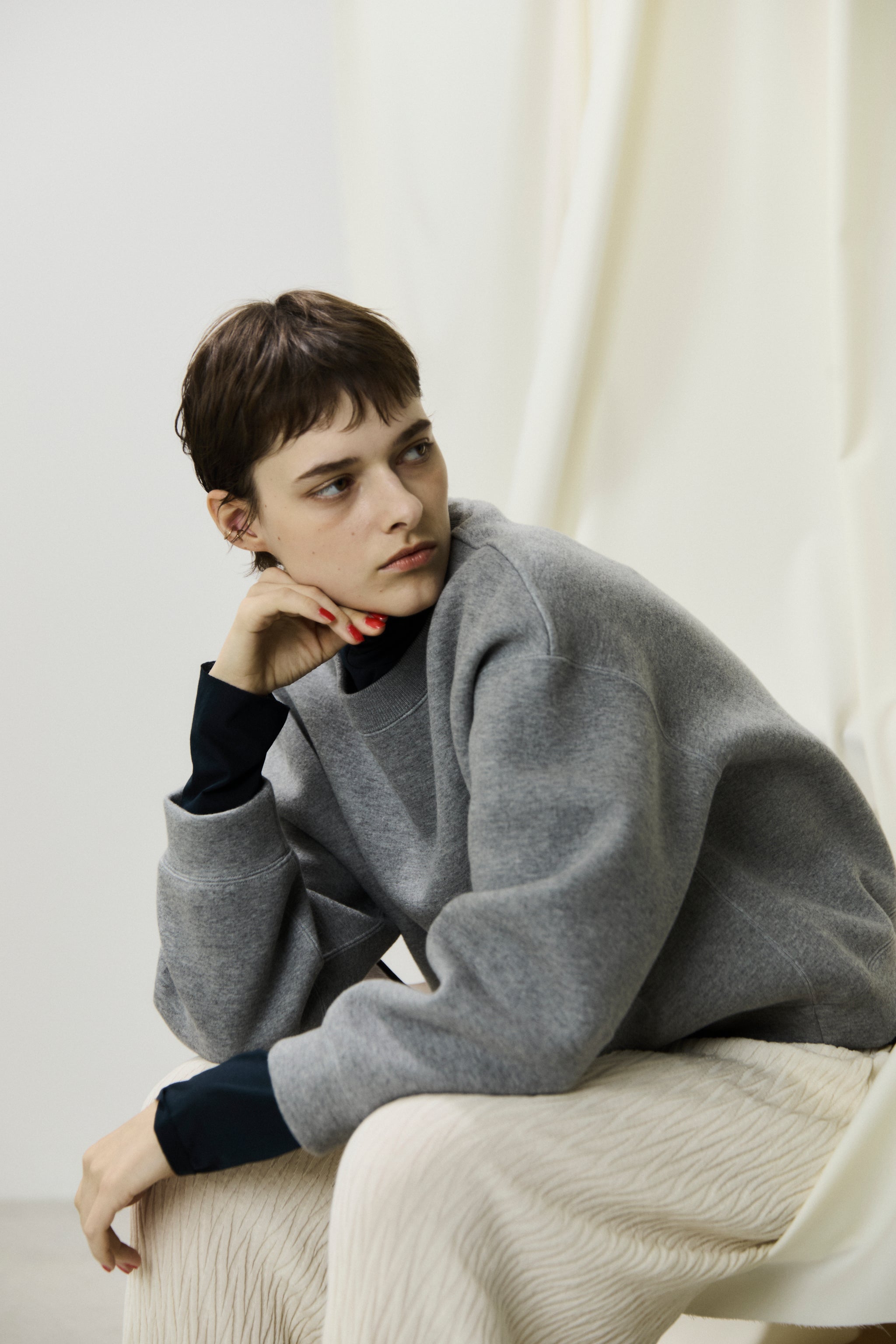 SALE30%OFF //unfil アンフィル double faced jersey wide-body sweatshirts ダブルフェイスジャージー スウェット WVSP-UW106 double faced jersey wide-body sweatshirt – unfil