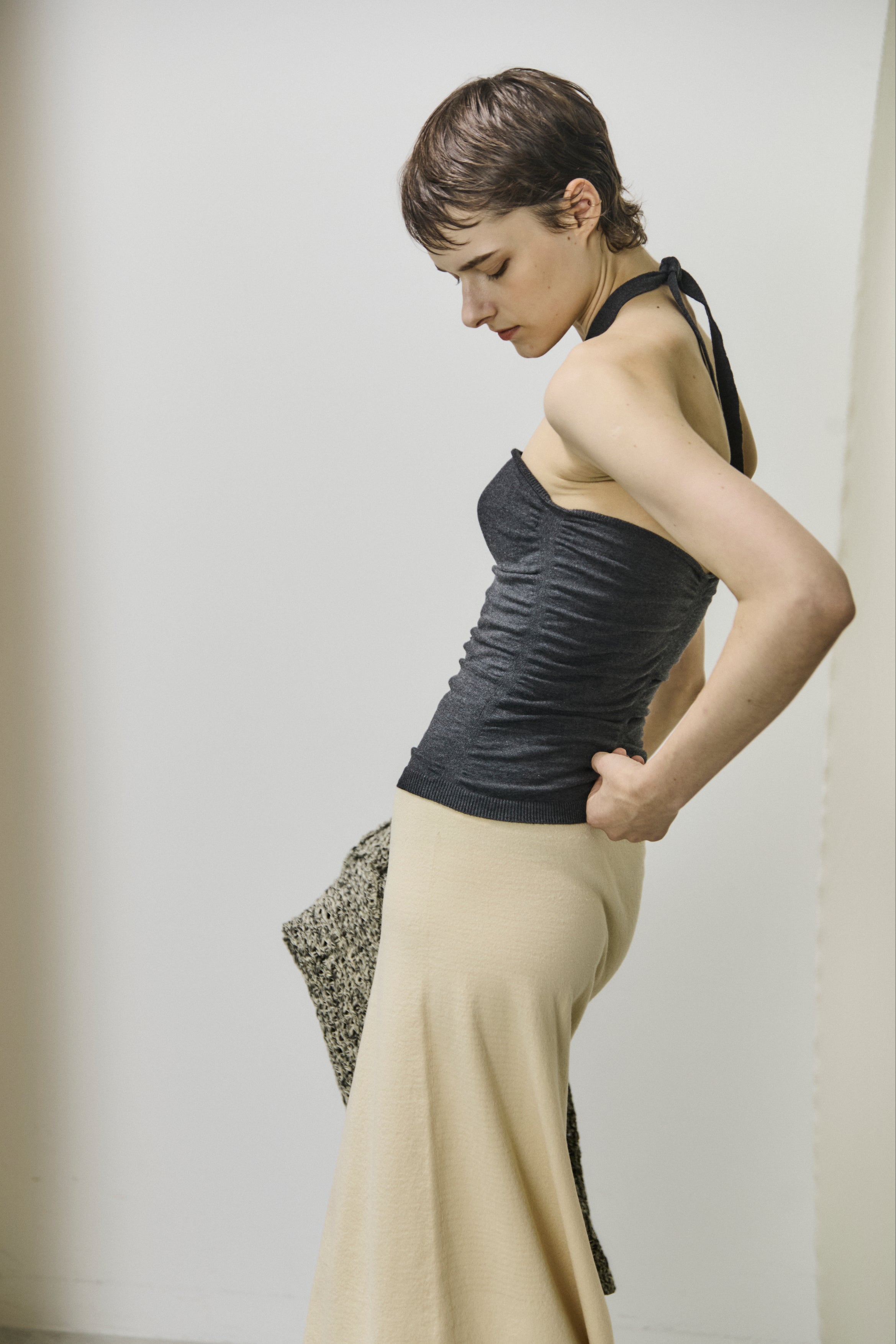 stretch organic cotton tube top