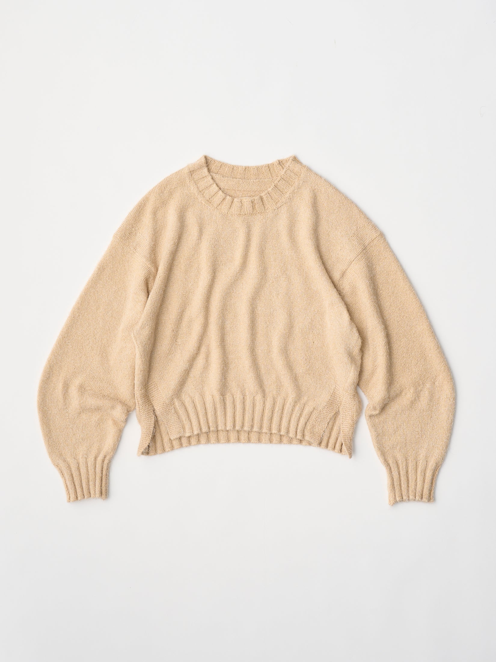 cotton & silk shaggy sweater
