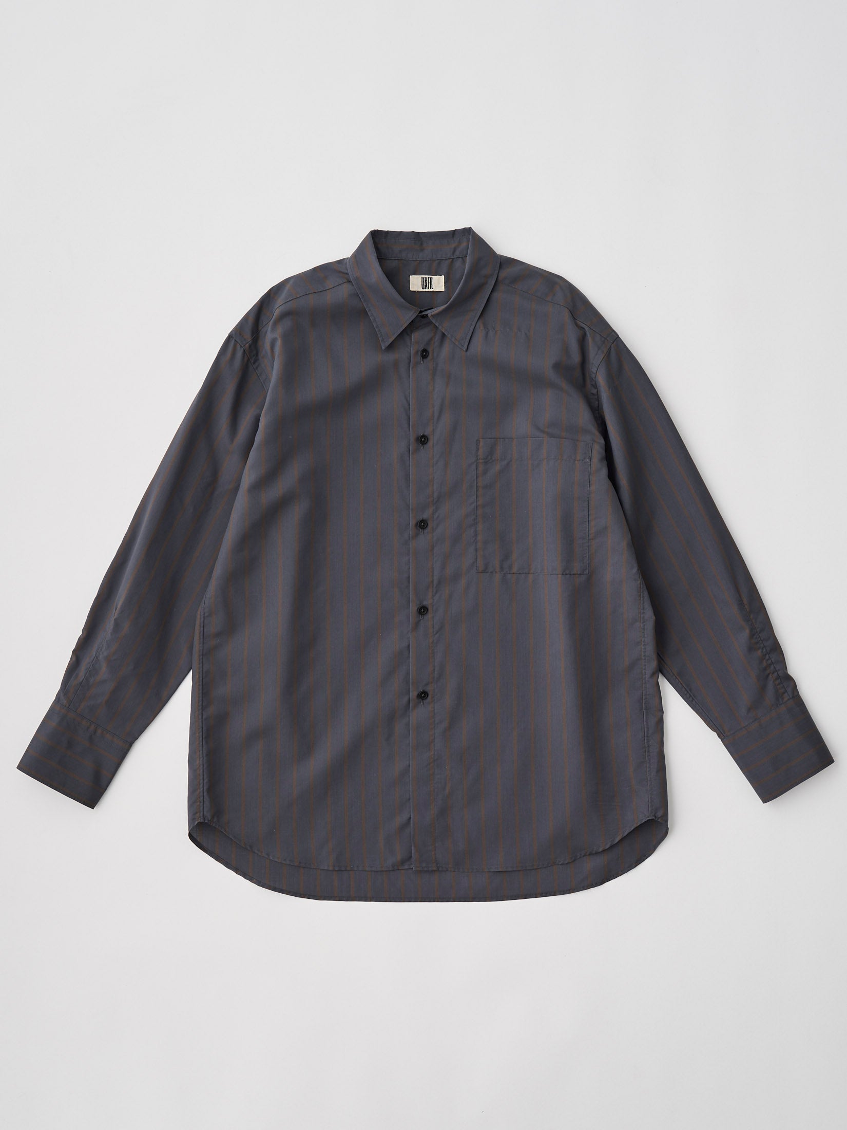 SILK & NYLON SHEER TAFFETA STRIPE SHIRT