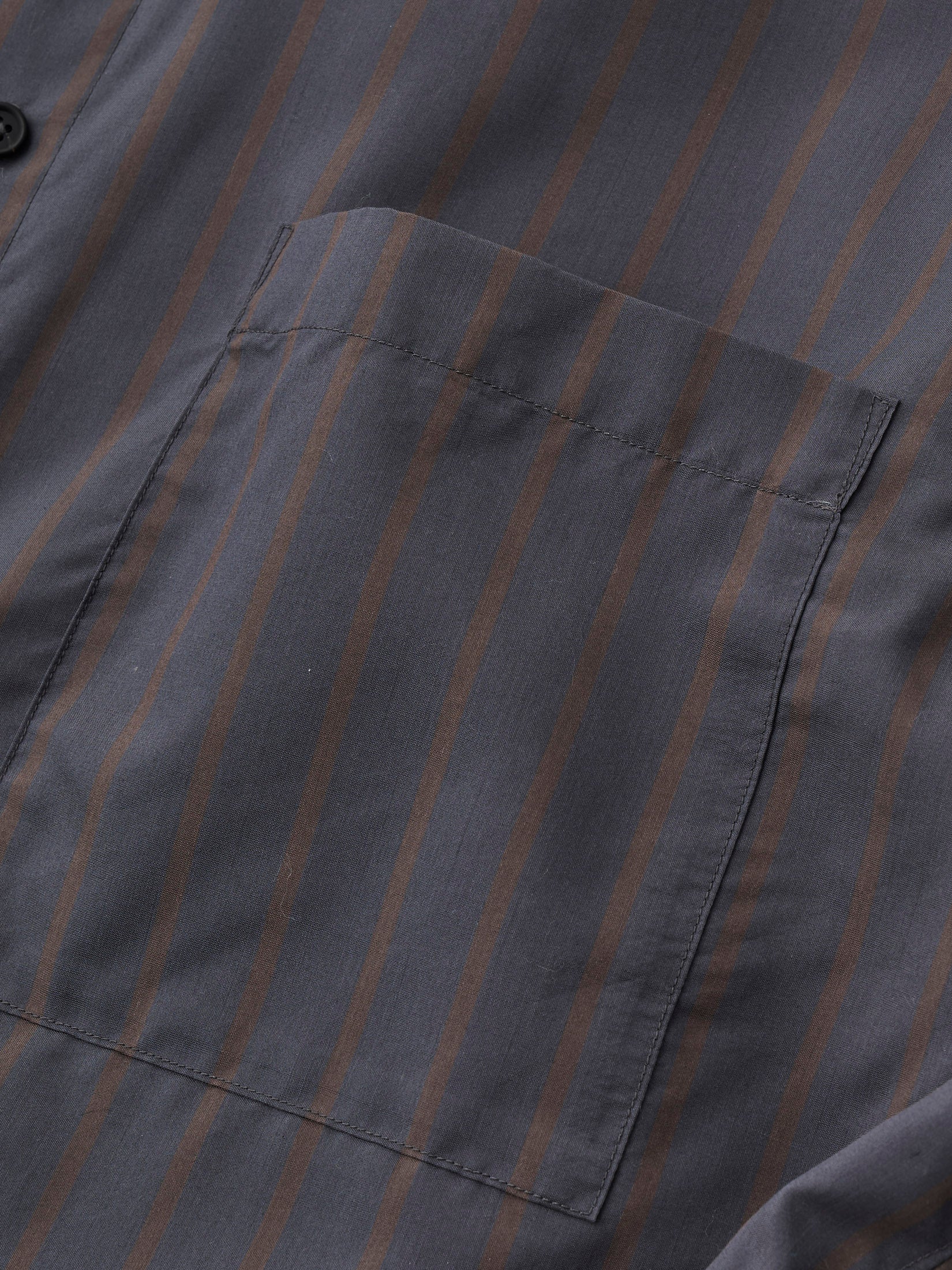 SILK & NYLON SHEER TAFFETA STRIPE SHIRT