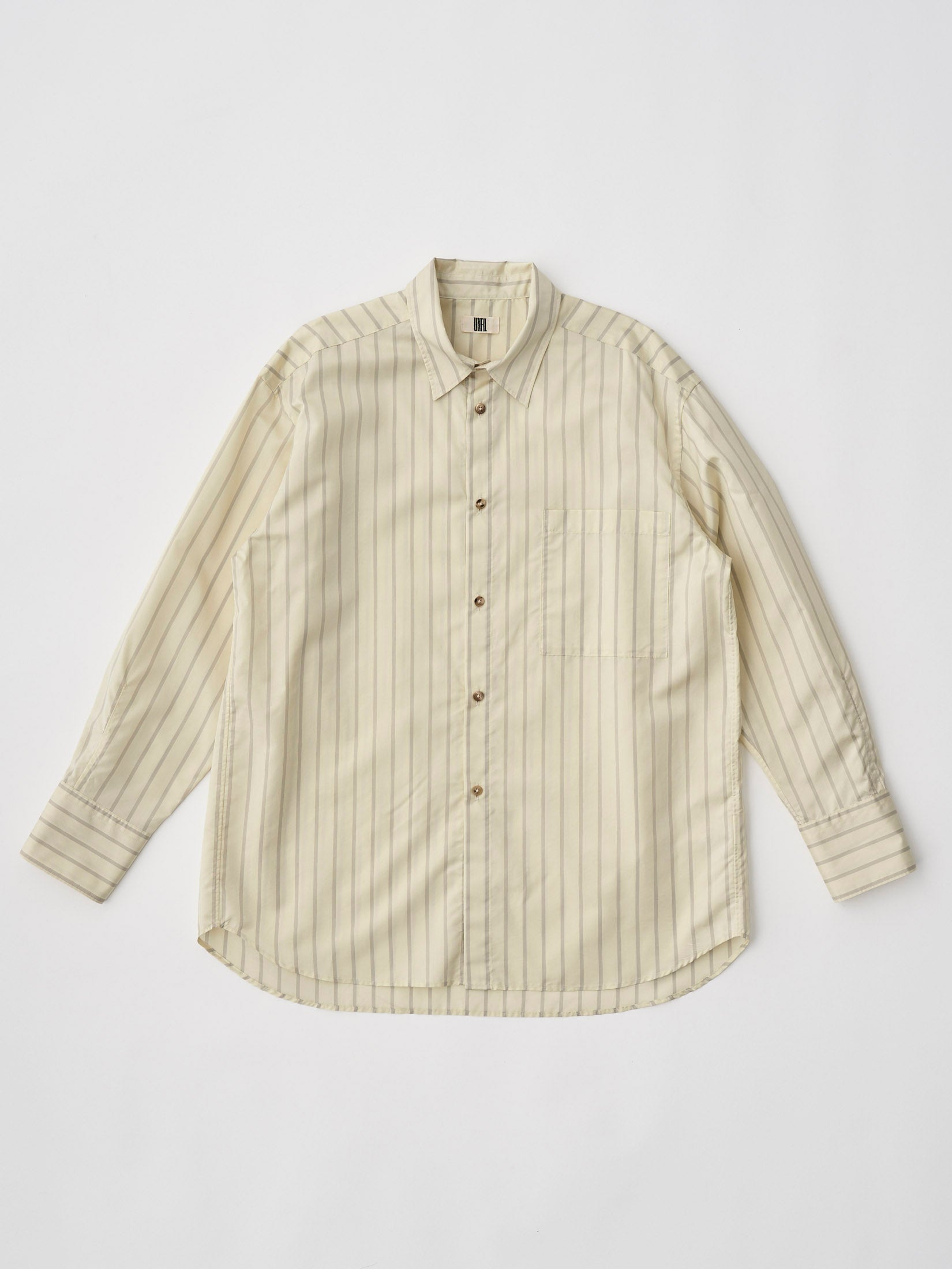 SILK & NYLON SHEER TAFFETA STRIPE SHIRT