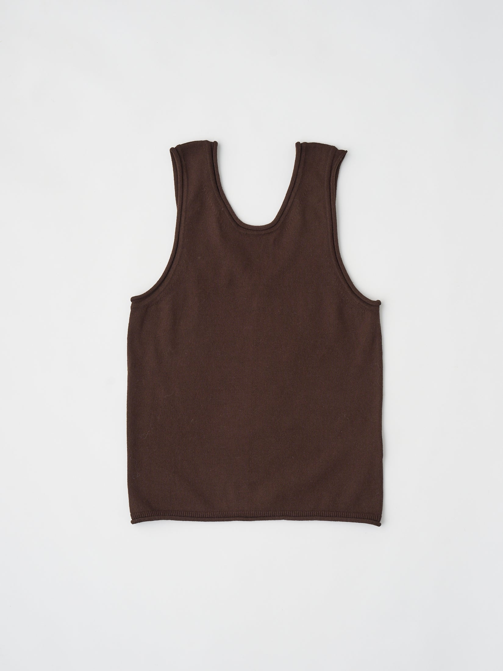 BRUSHED SILK COTTON SLEEVELESS TOP