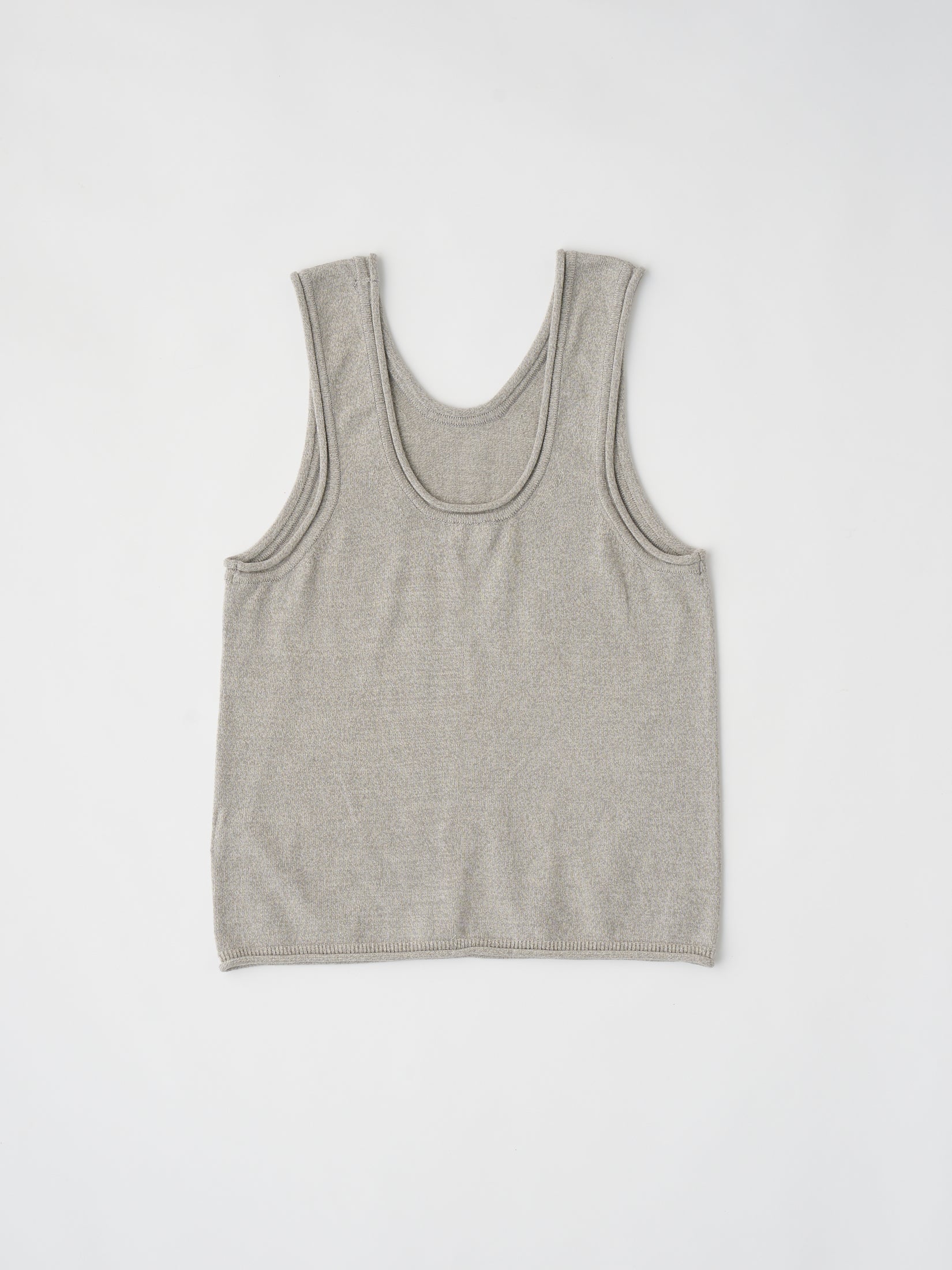 BRUSHED SILK COTTON SLEEVELESS TOP