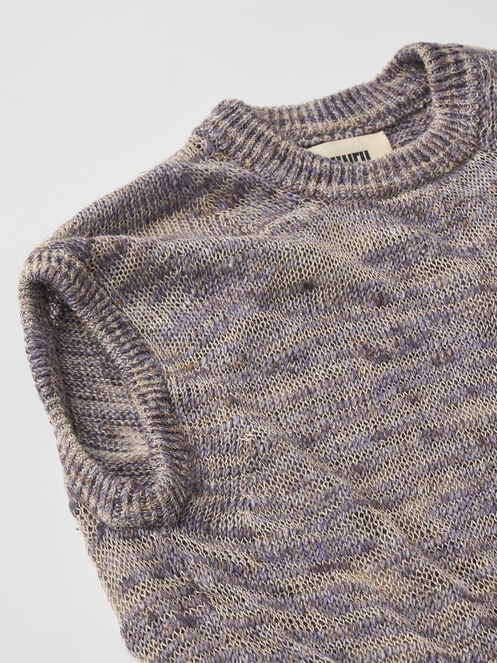 LINEN & SILK MELANGE SLUB YARN VEST