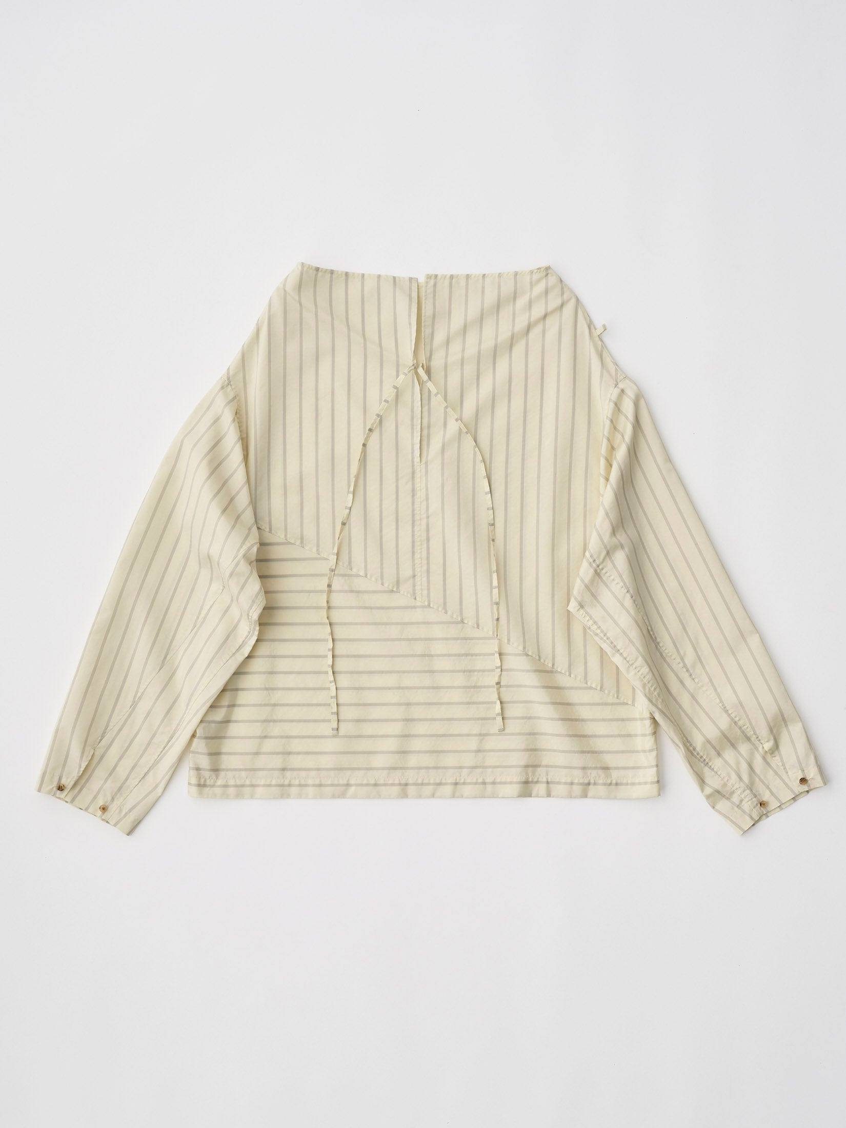 SILK & NYLON SHEER TAFFETA STRIPE P/O