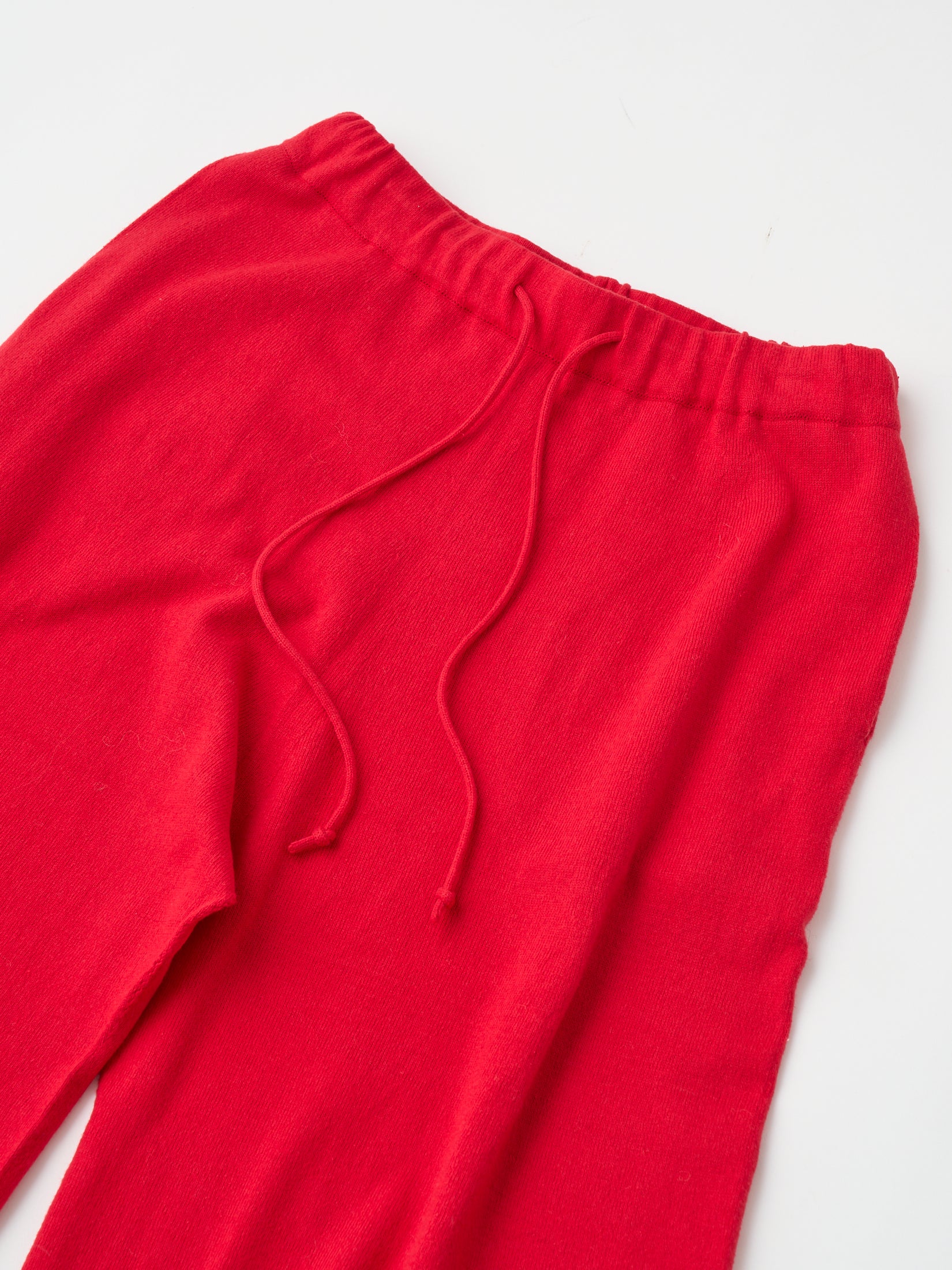 BRUSHED SILK COTTON WIDE STRAIGHT PANTS