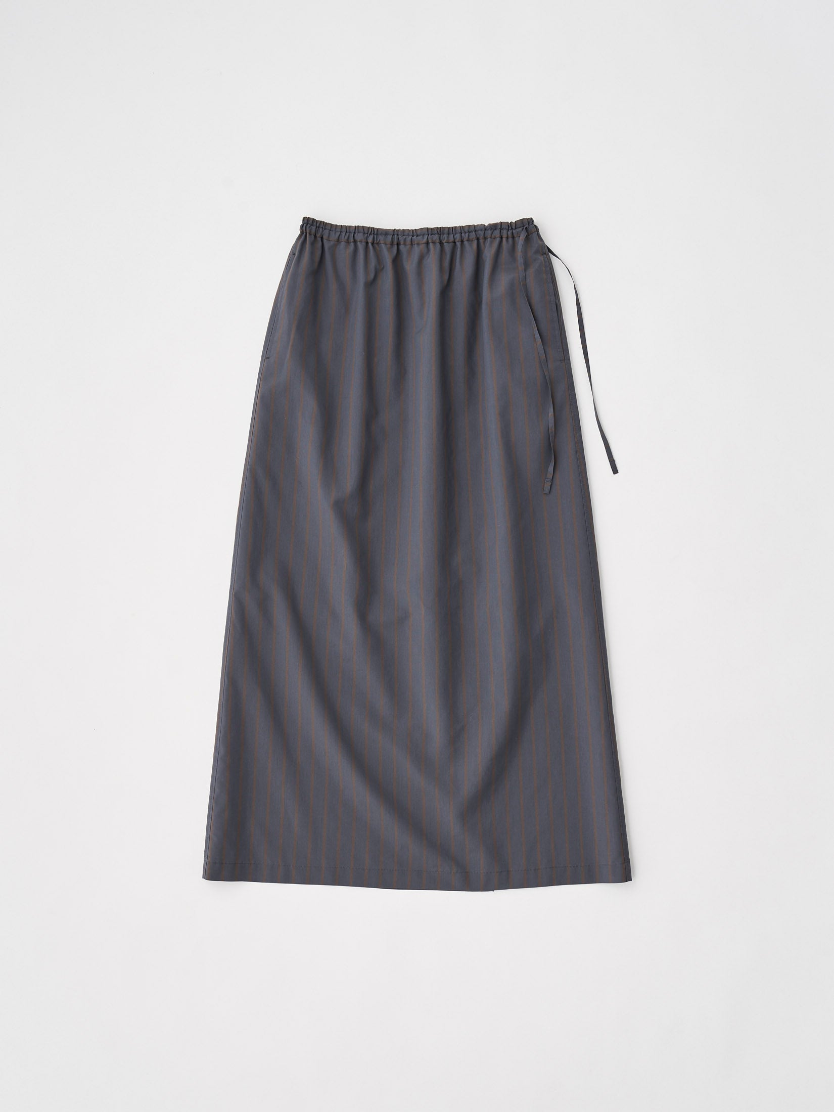 SILK & NYLON SHEER TAFFETA STRIPE SKIRT