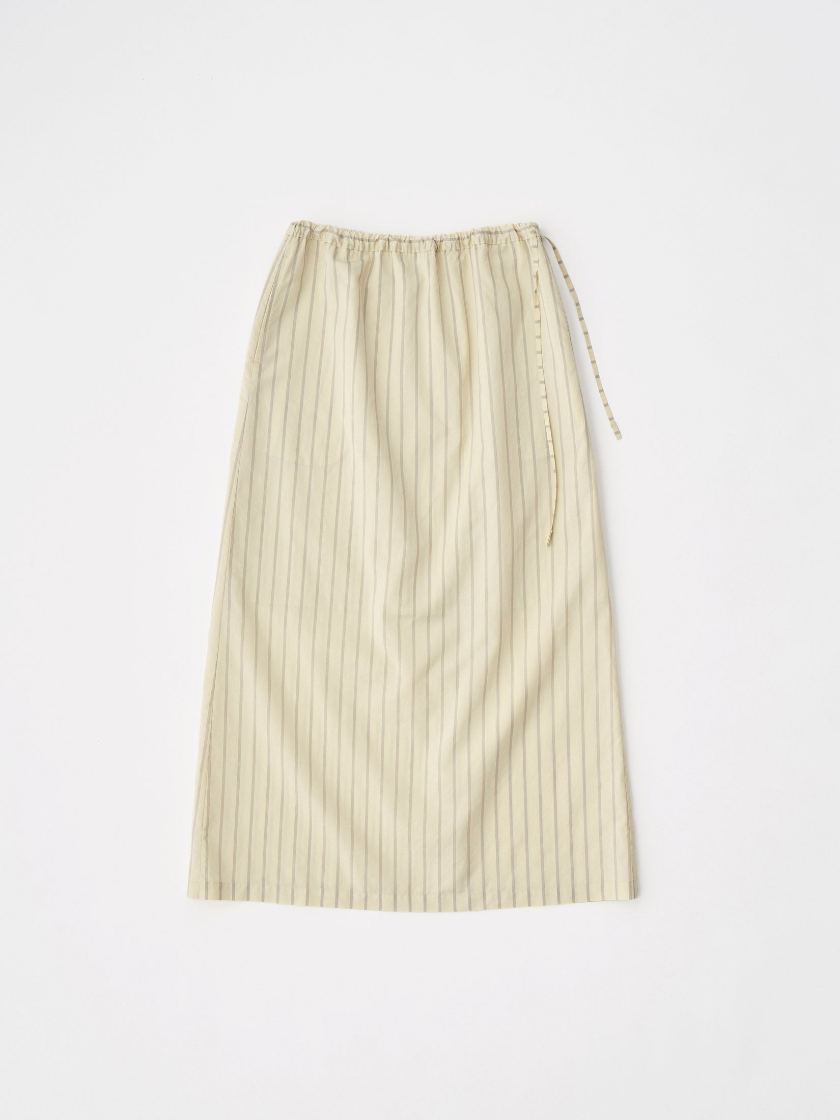 SILK & NYLON SHEER TAFFETA STRIPE SKIRT