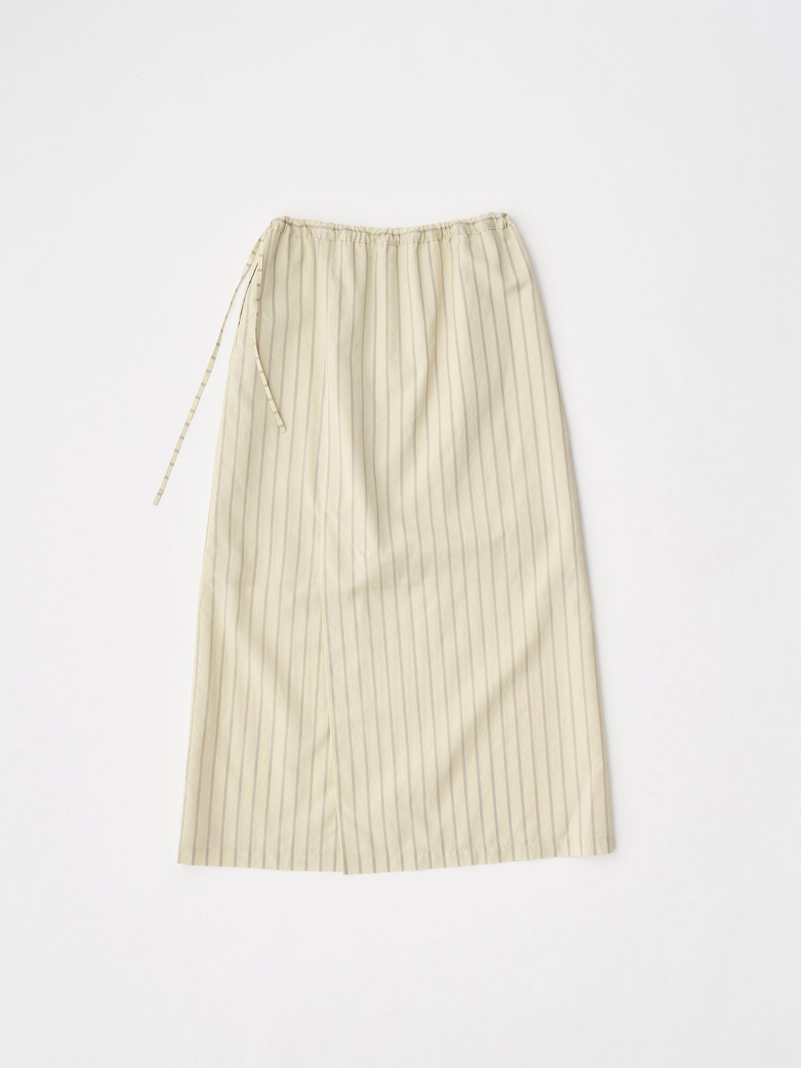 SILK & NYLON SHEER TAFFETA STRIPE SKIRT