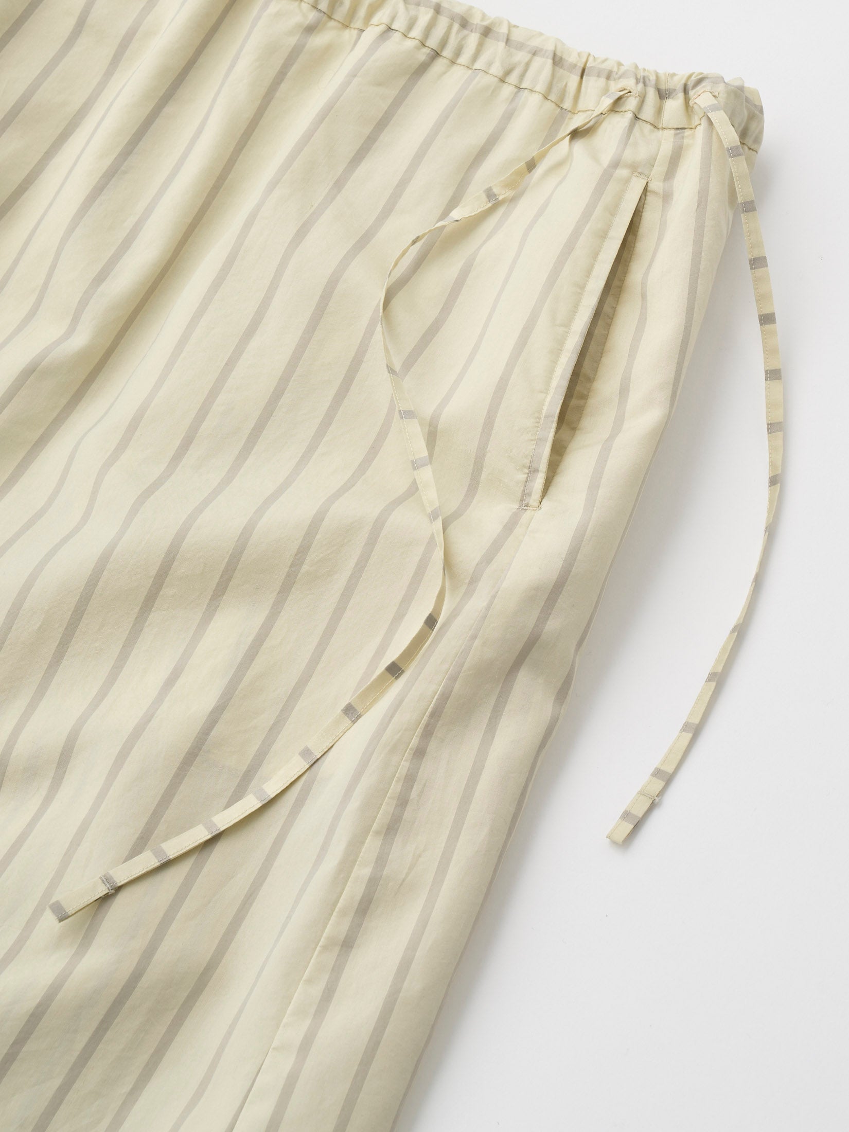 SILK & NYLON SHEER TAFFETA STRIPE SKIRT