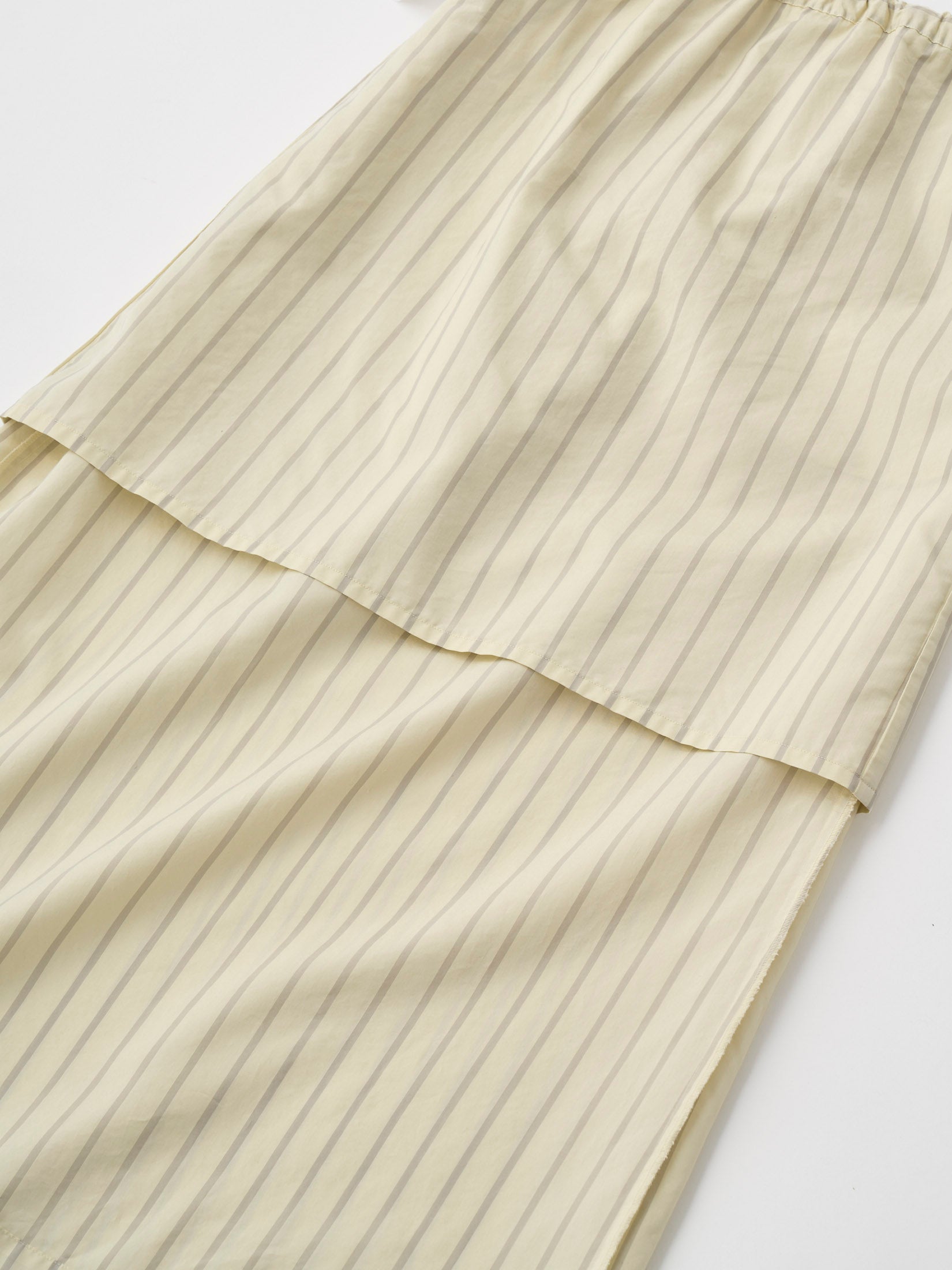 SILK & NYLON SHEER TAFFETA STRIPE SKIRT