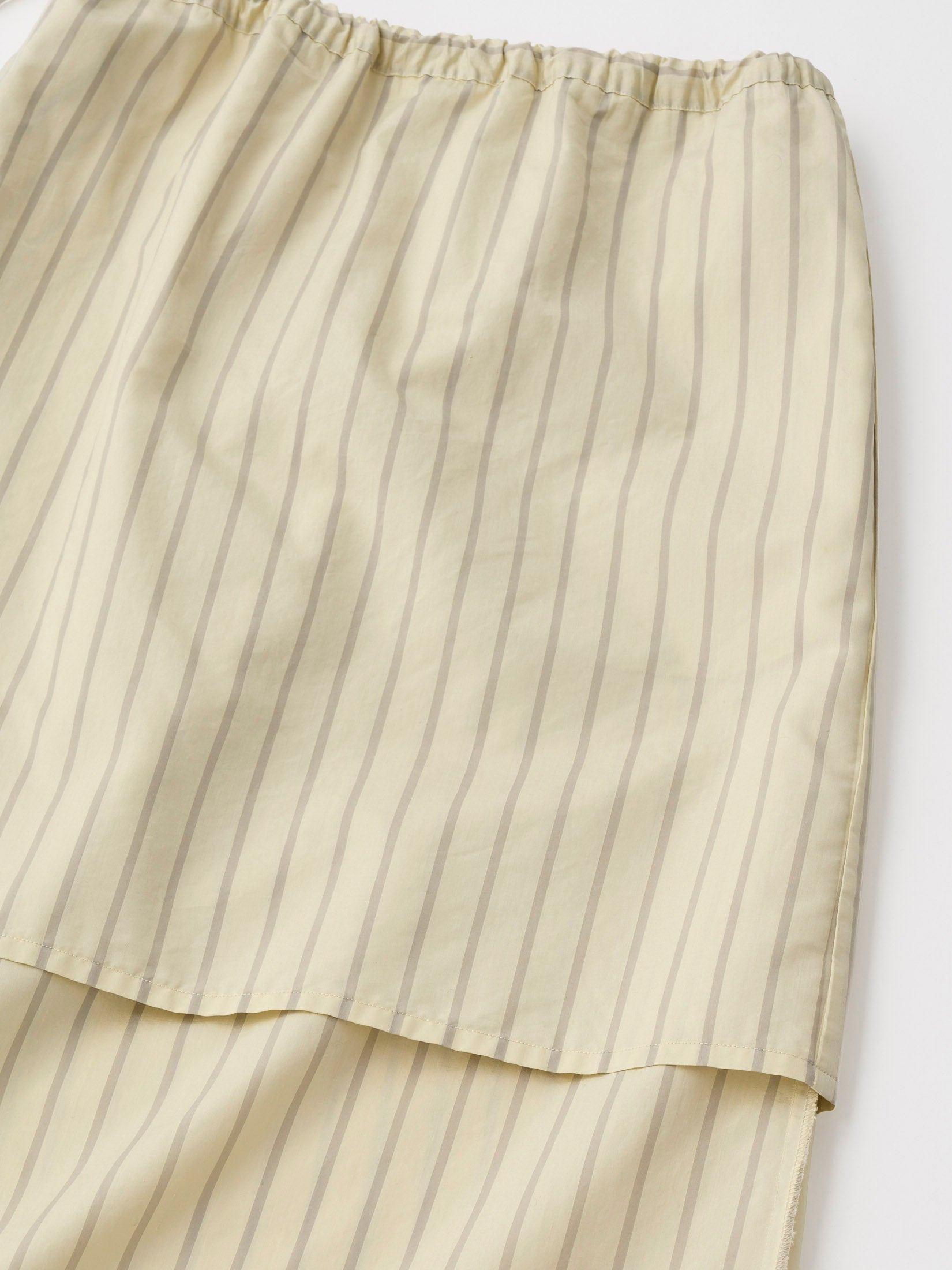 SILK & NYLON SHEER TAFFETA STRIPE SKIRT