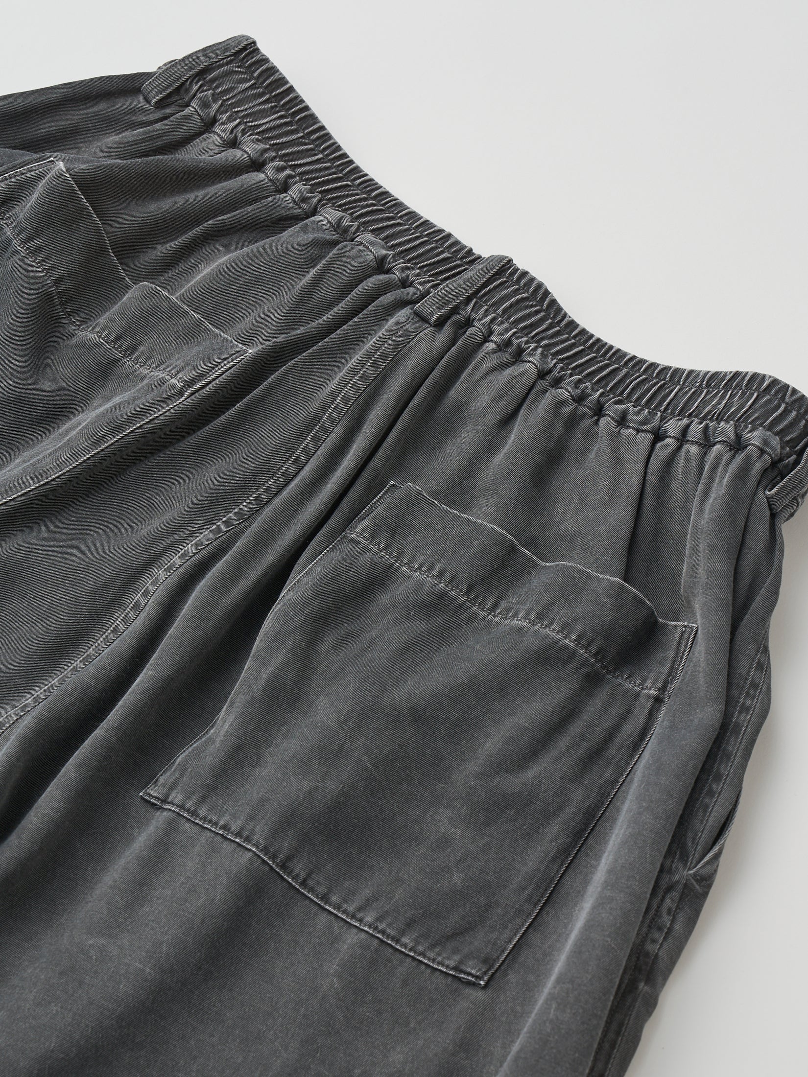 RAYON GABARDINE PIGMENT WASHED BIG EASY TROUSERS