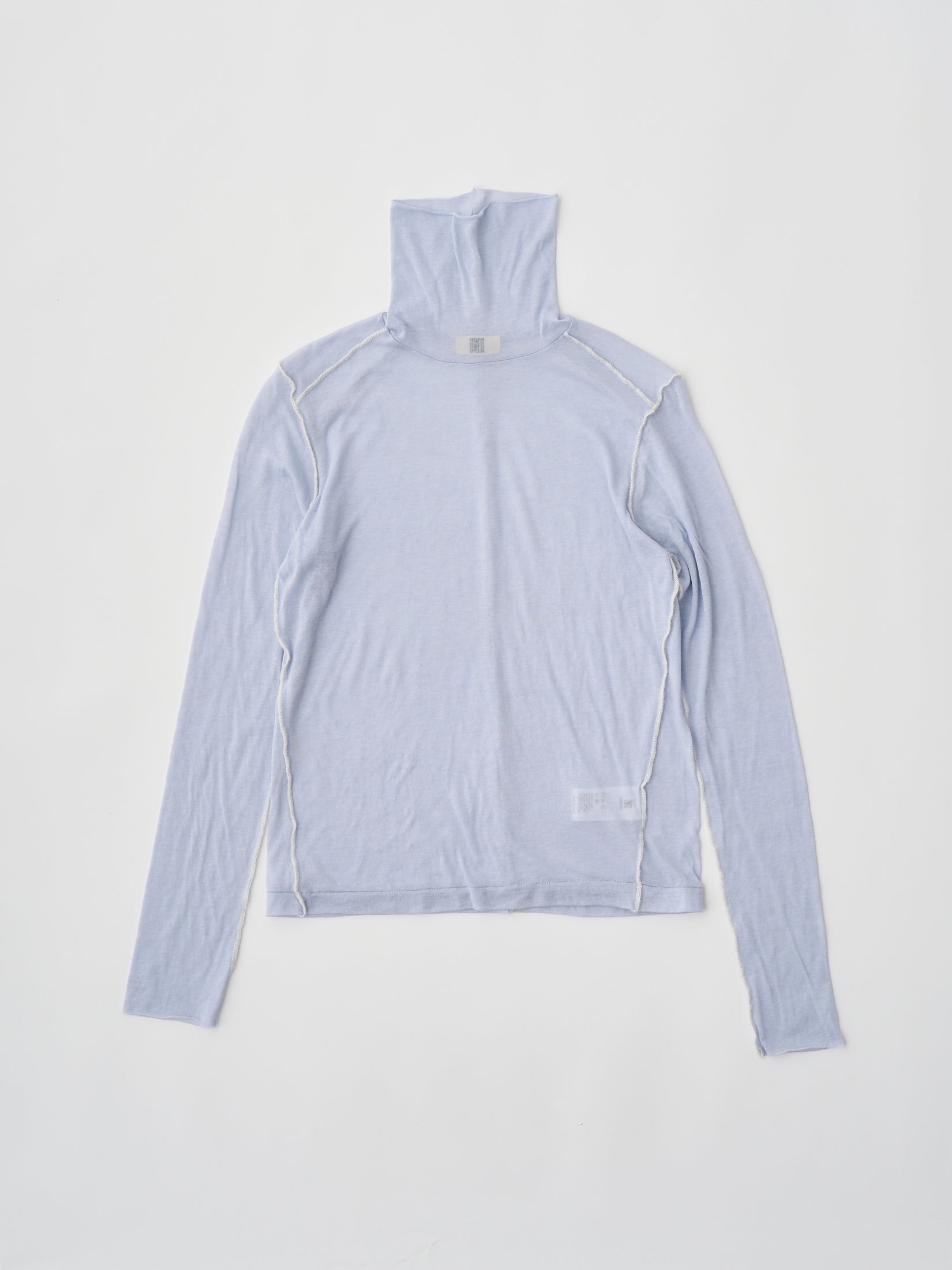 CASHMERE & SUPIMA COTTON GAUZE JERSEY TURTLE-NECK TEE