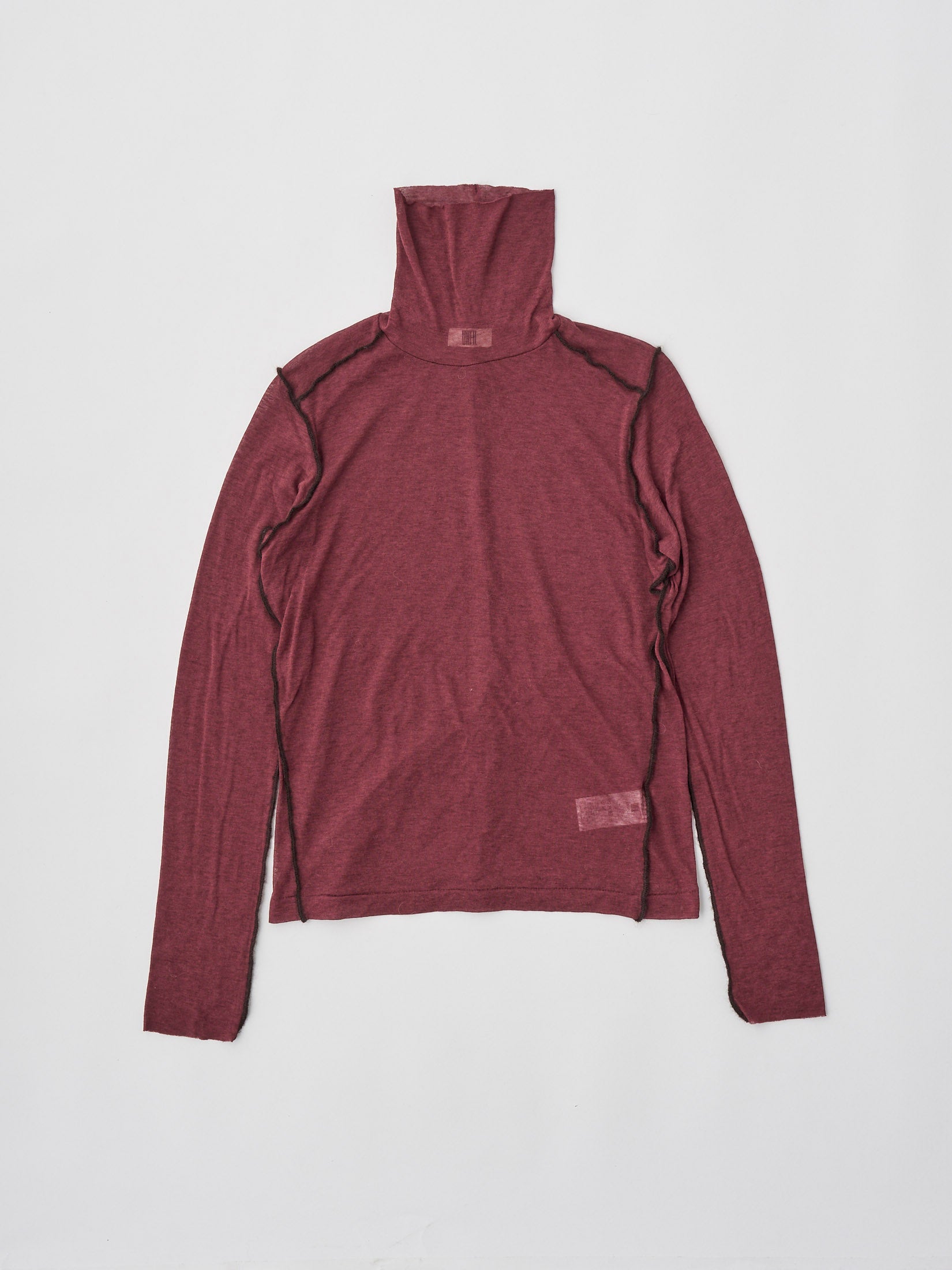 CASHMERE & SUPIMA COTTON GAUZE JERSEY TURTLE-NECK TEE