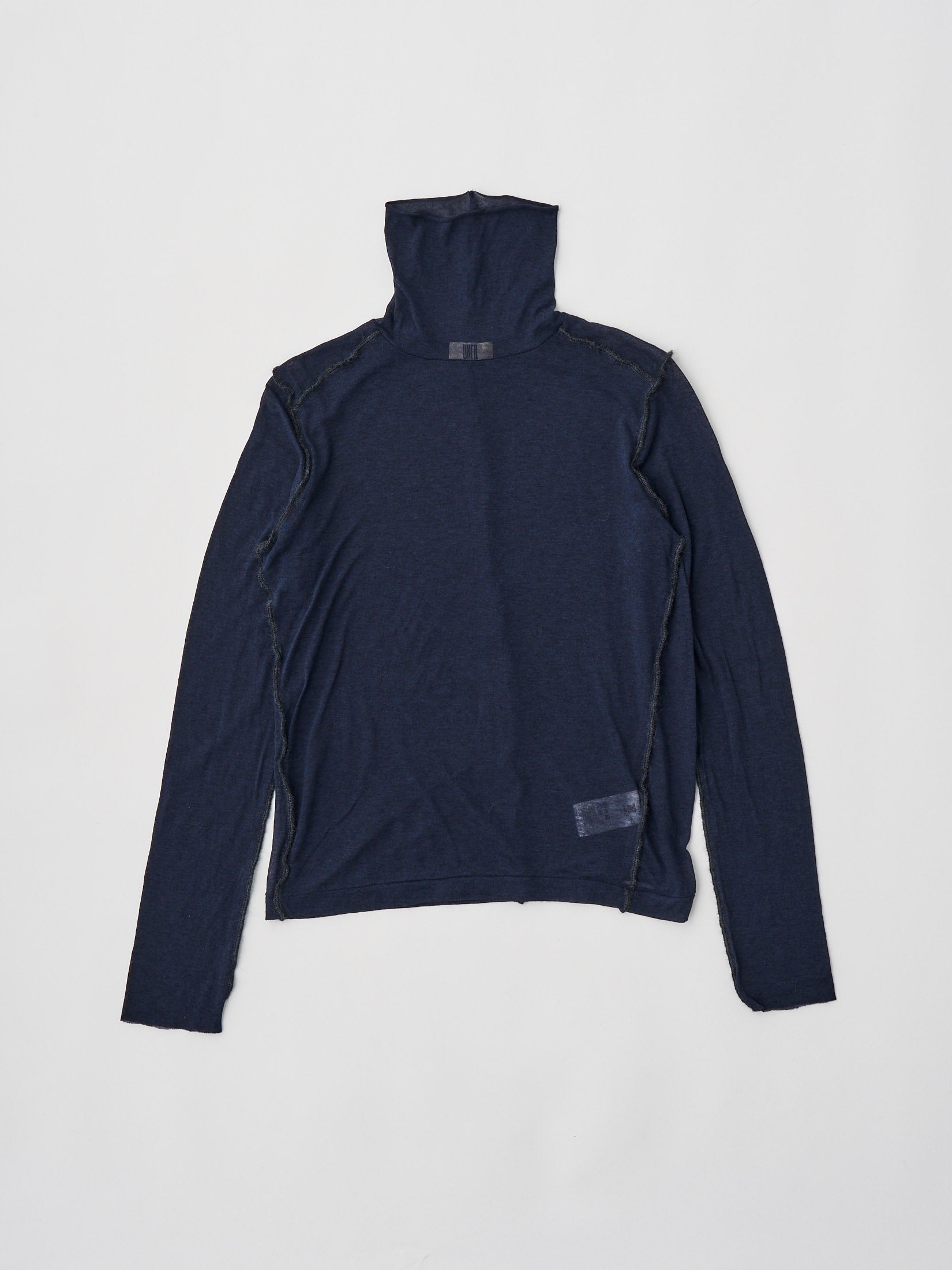 CASHMERE & SUPIMA COTTON GAUZE JERSEY TURTLE-NECK TEE