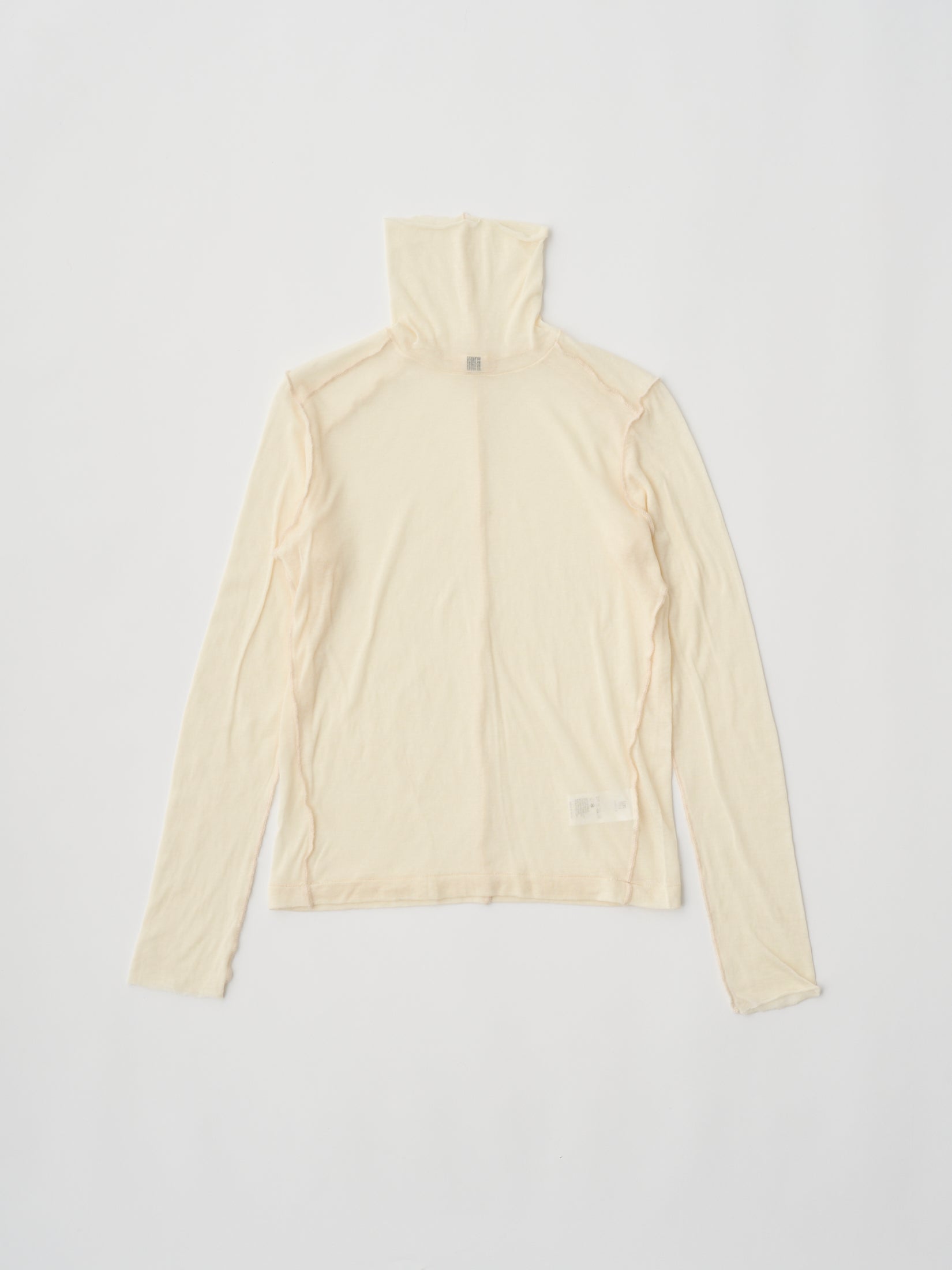 CASHMERE & SUPIMA COTTON GAUZE JERSEY TURTLE-NECK TEE