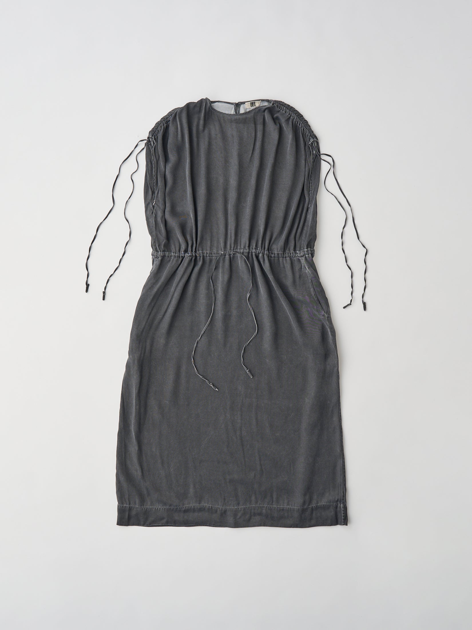 RAYON GABARDINE PIGMENT WASHED DRESS