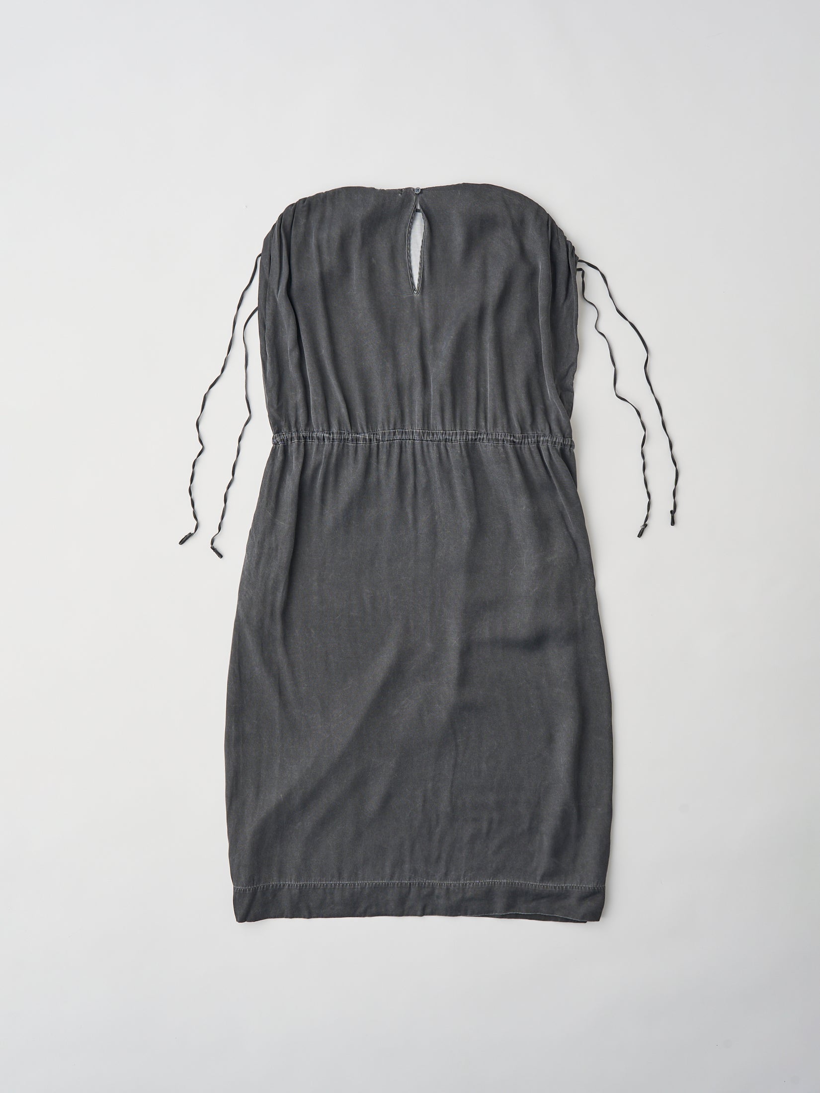 RAYON GABARDINE PIGMENT WASHED DRESS