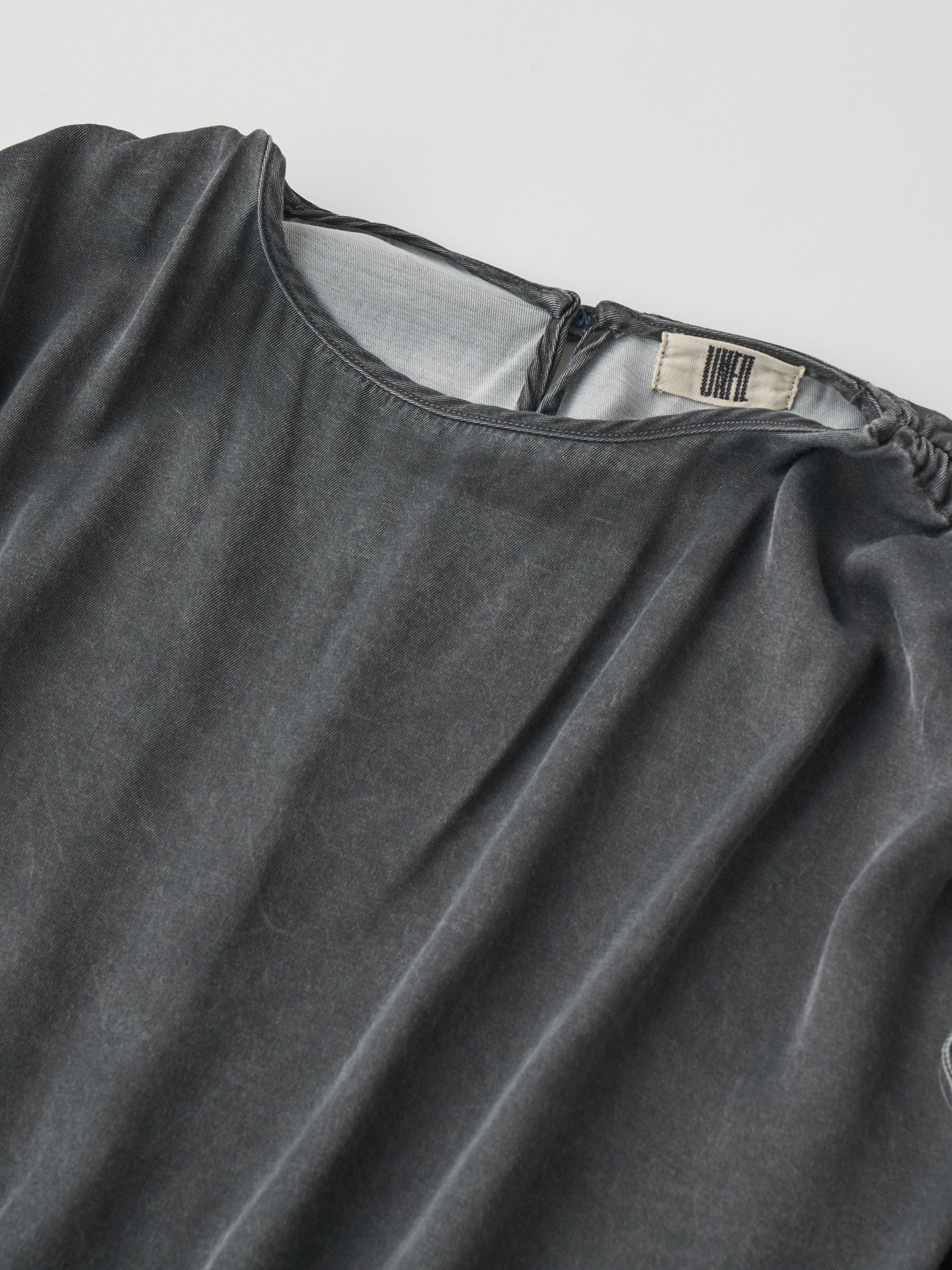 RAYON GABARDINE PIGMENT WASHED DRESS