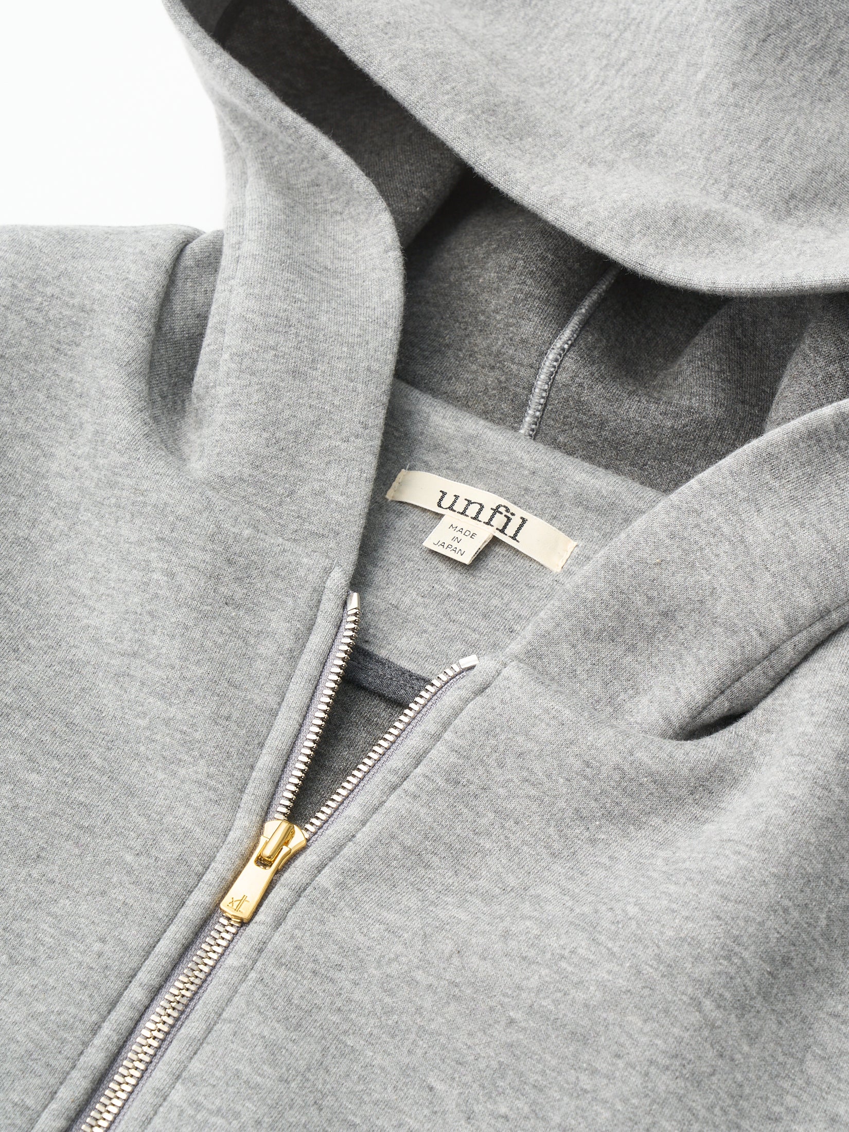 double faced jersey oversized zip parka