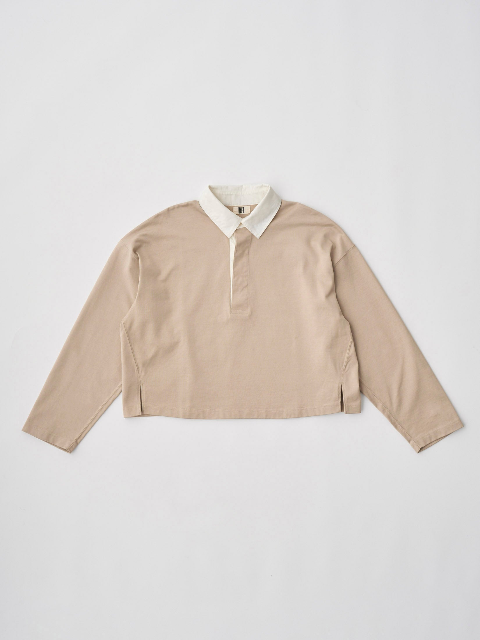 ORGANIC COTTON FIRM JERSEY CROPPED RUGBY SHIRT