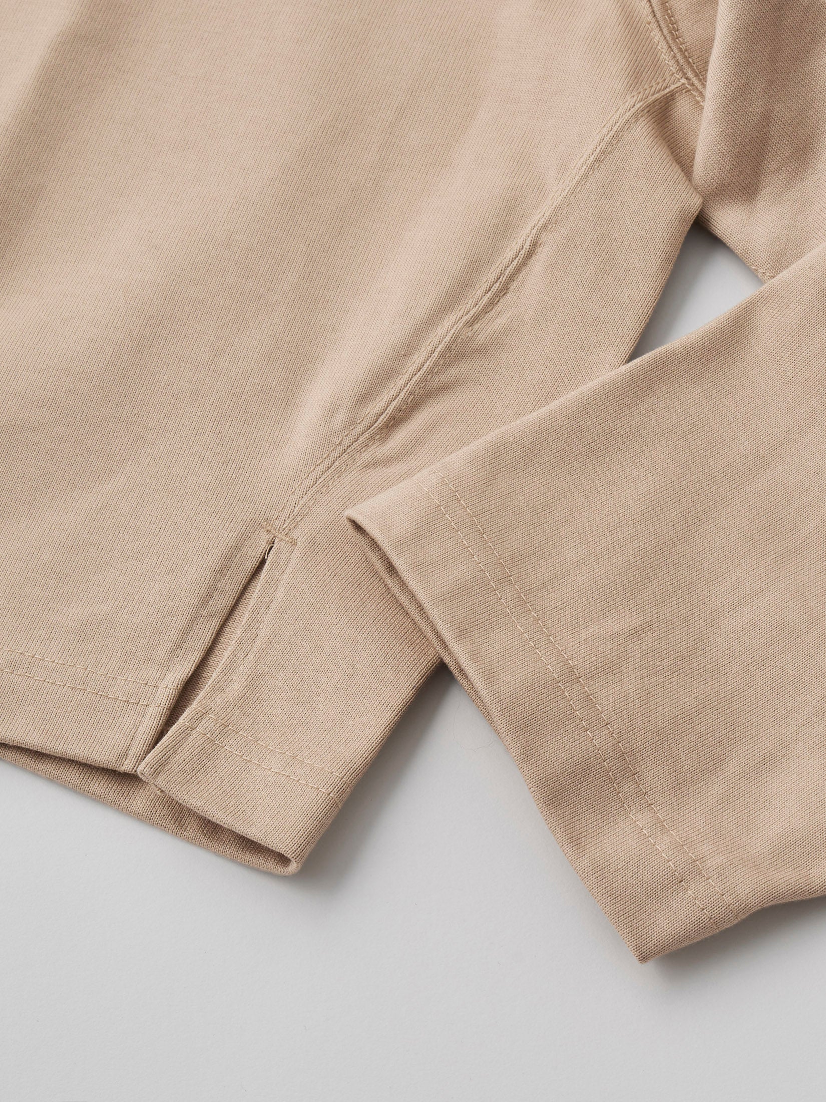 ORGANIC COTTON FIRM JERSEY CROPPED RUGBY SHIRT