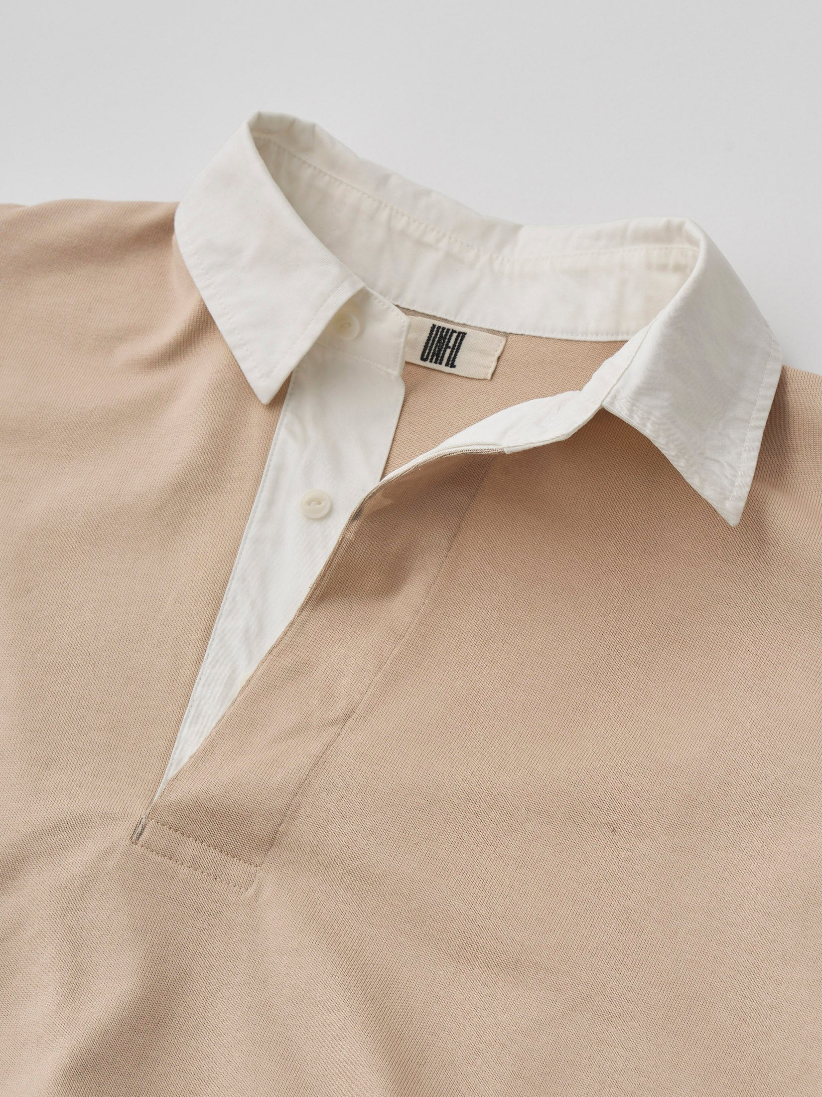 ORGANIC COTTON FIRM JERSEY CROPPED RUGBY SHIRT