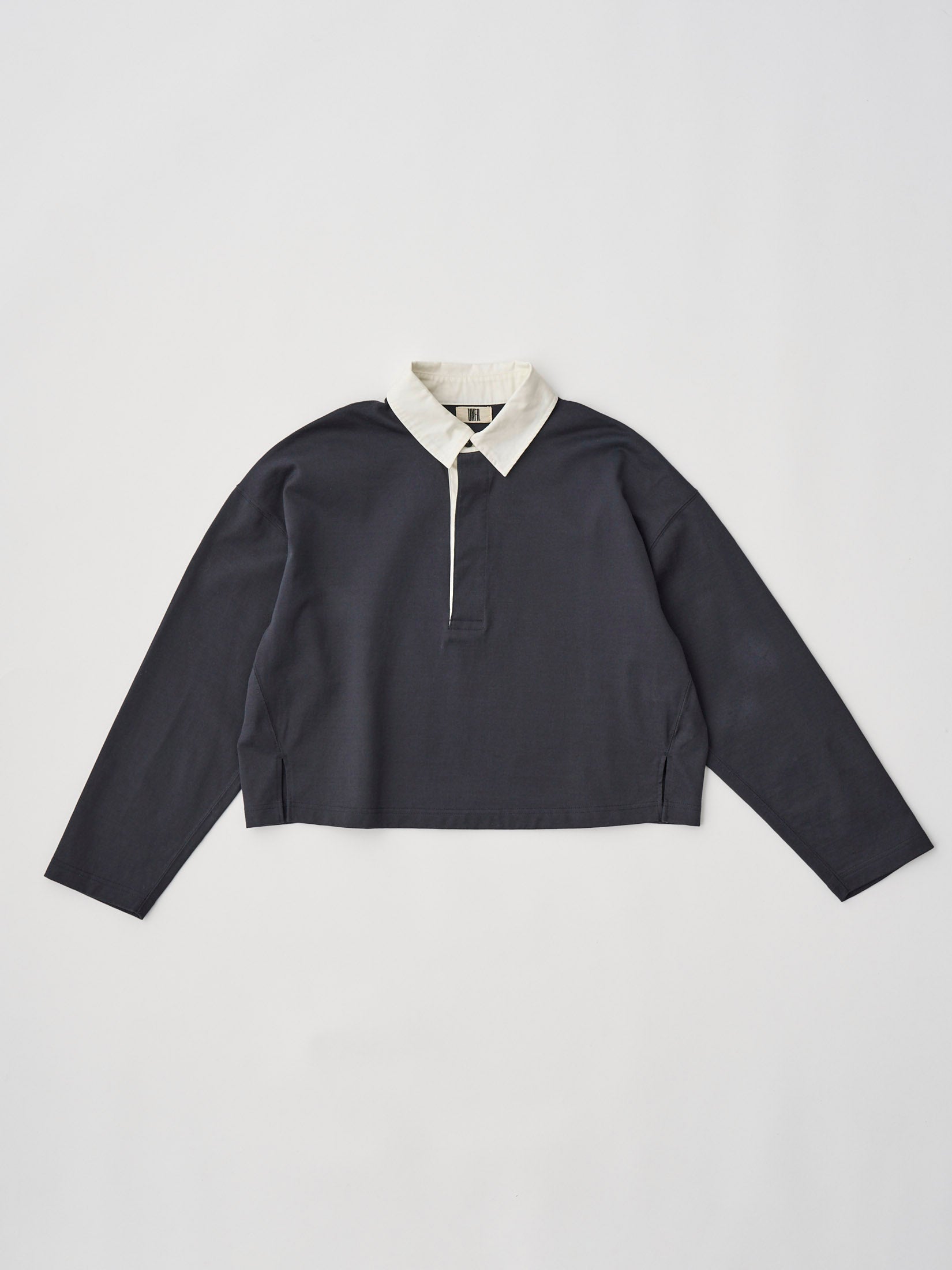 ORGANIC COTTON FIRM JERSEY CROPPED RUGBY SHIRT