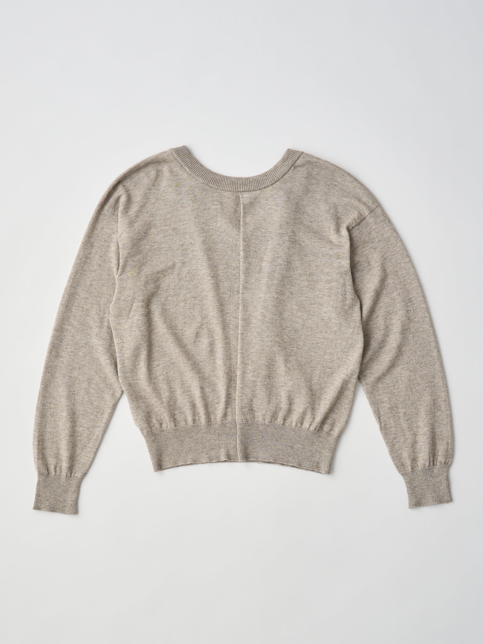 SOFT YAK & COTTON DRAPED-FRONT KNIT P/O