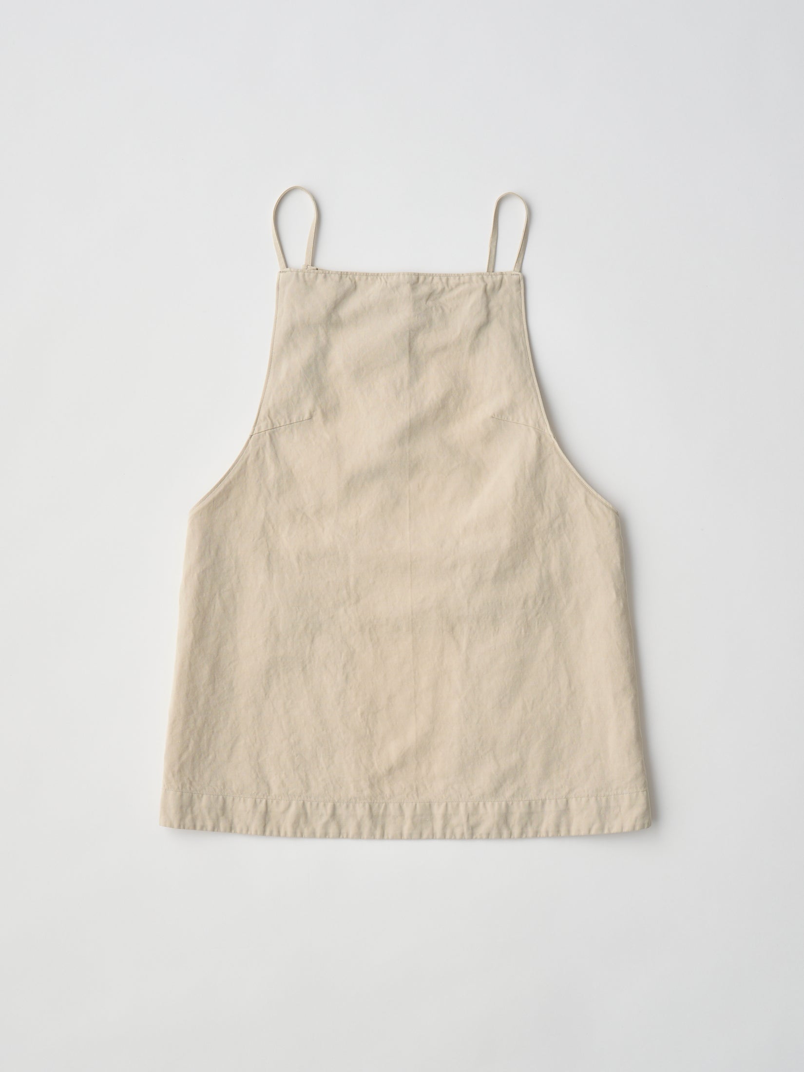 COTTON & LINEN GARMENT DYEING APRON-STYLE CAMISOLE
