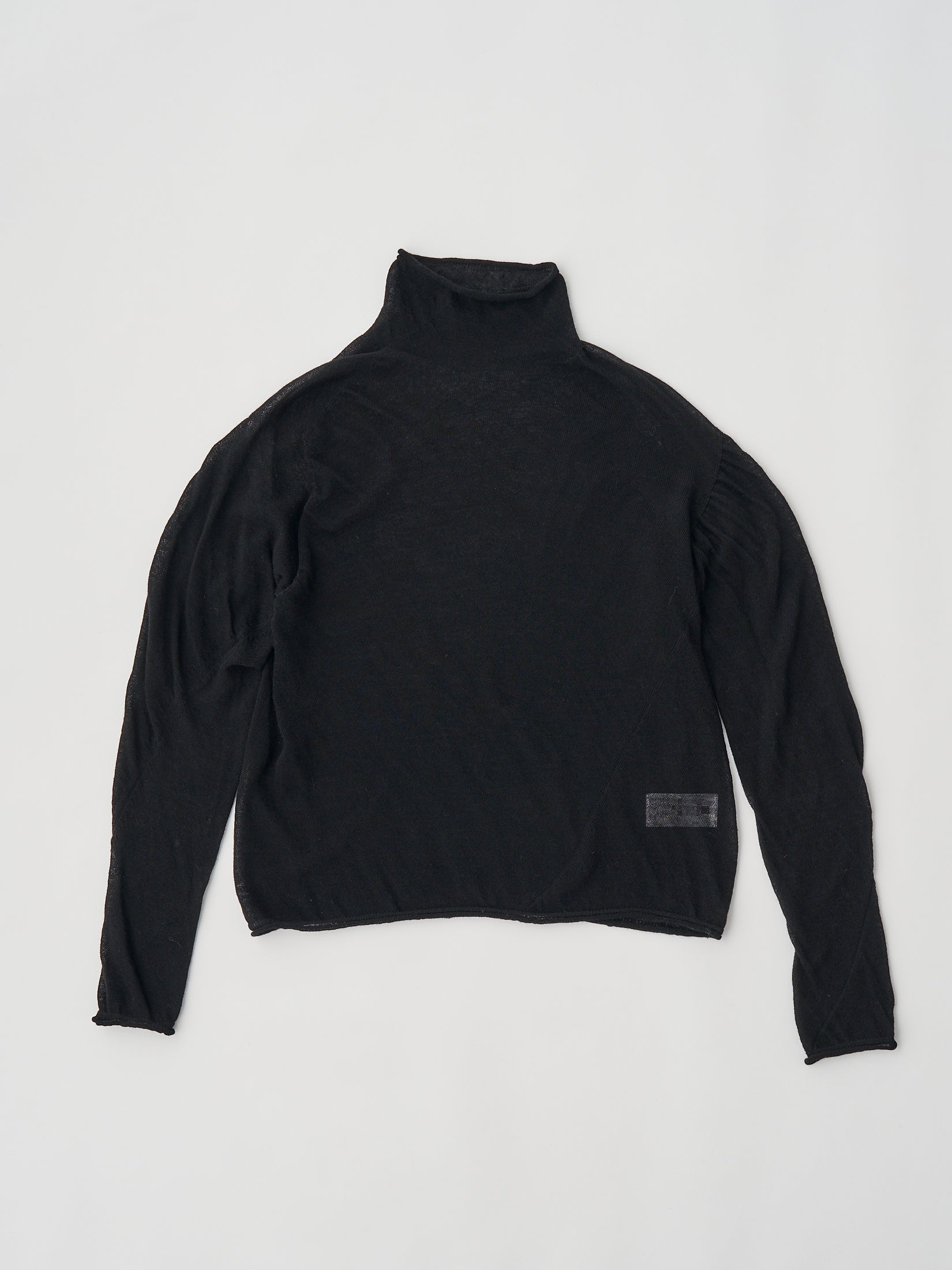 HIGH TWISTED WOOL TURTLE-NECK P/O