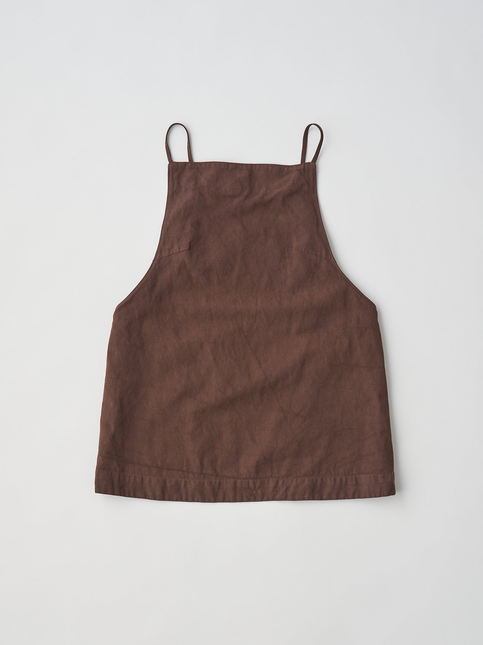 COTTON & LINEN GARMENT DYEING APRON-STYLE CAMISOLE