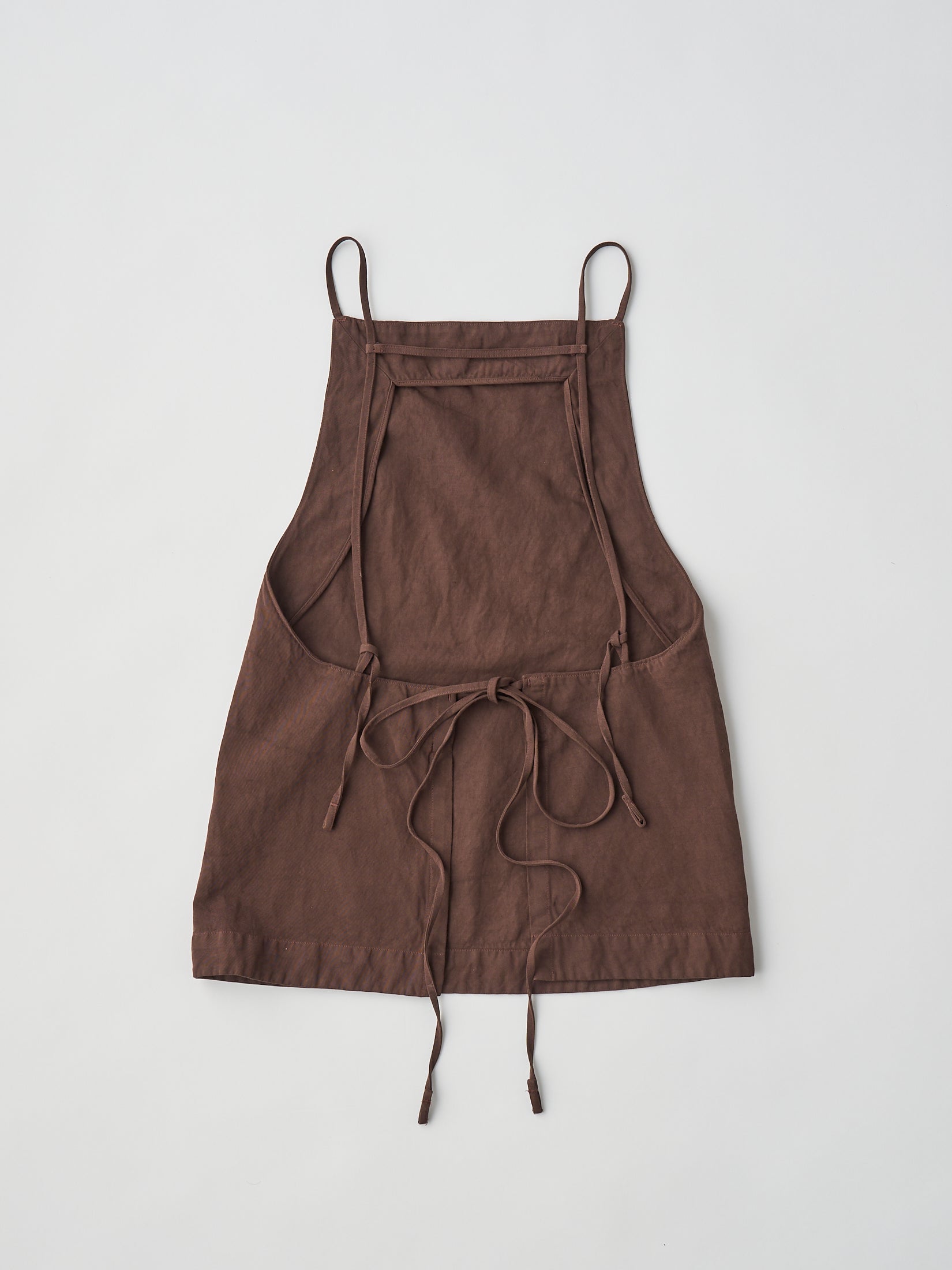 COTTON & LINEN GARMENT DYEING APRON-STYLE CAMISOLE