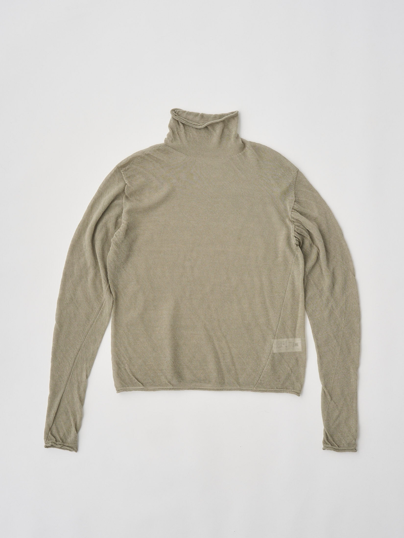 HIGH TWISTED WOOL TURTLE-NECK P/O