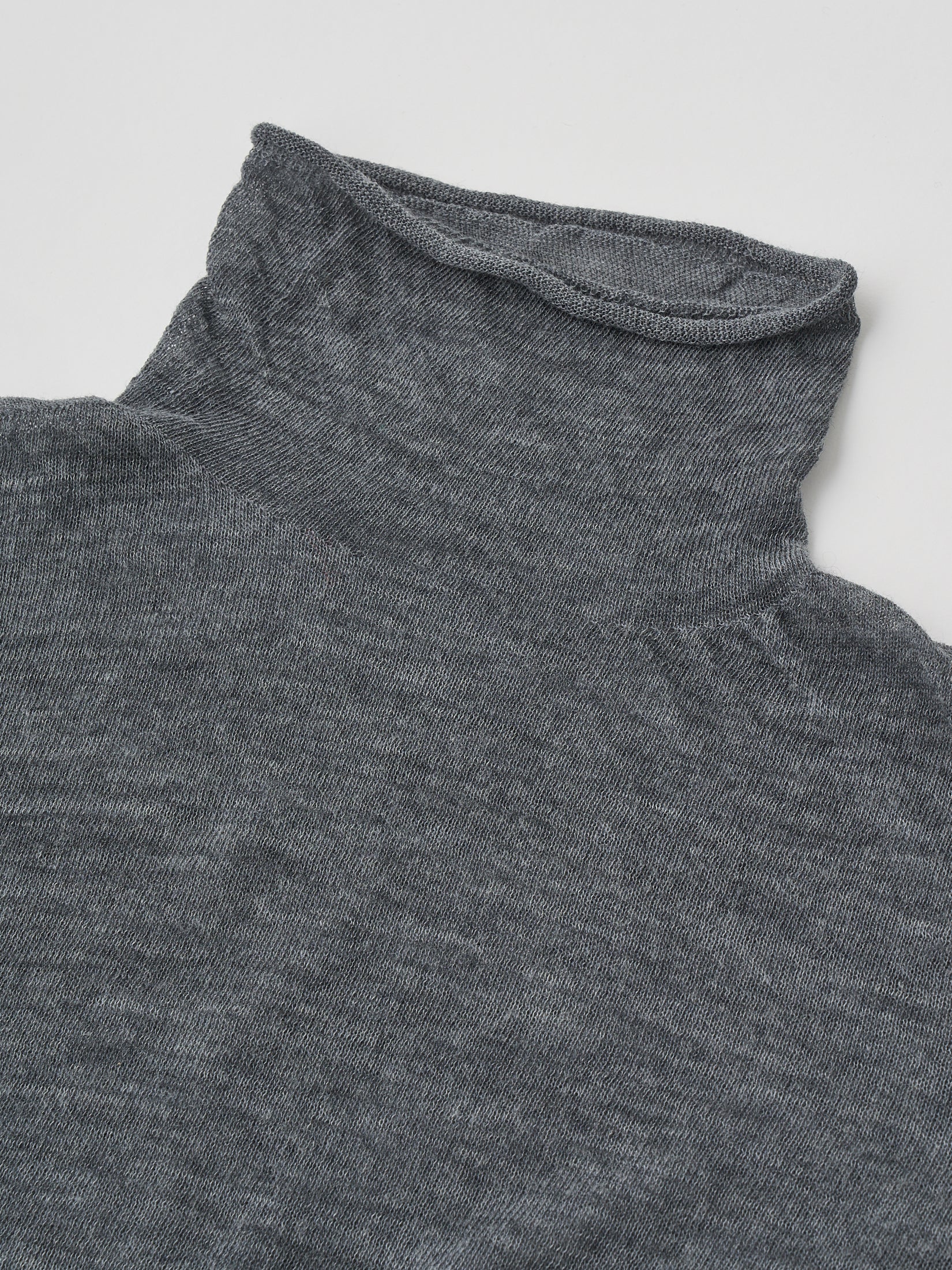 HIGH TWISTED WOOL TURTLE-NECK P/O