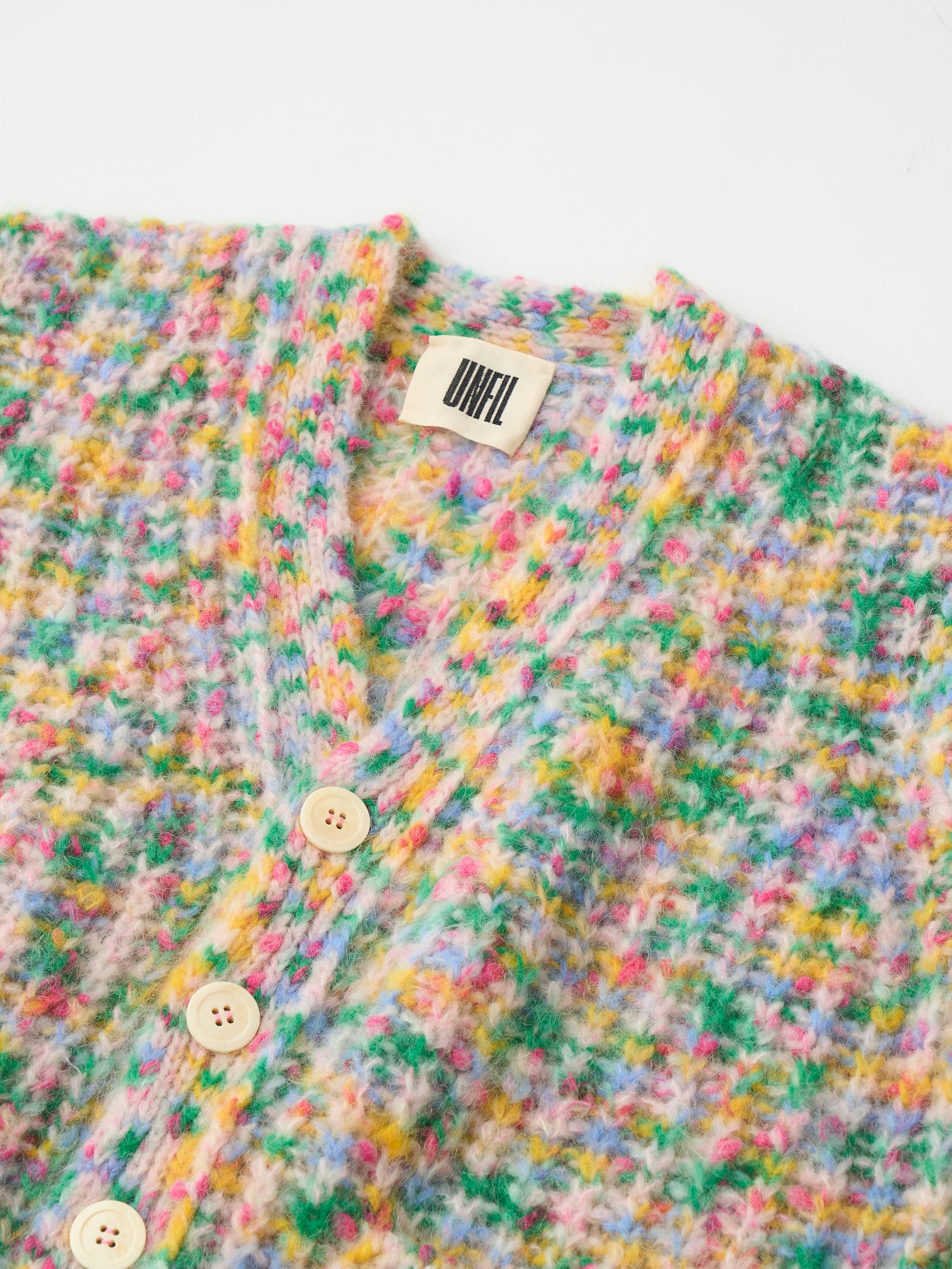 SUPERKID MOHAIR & COTTON NEP YARN RIBBED-KNIT C/D