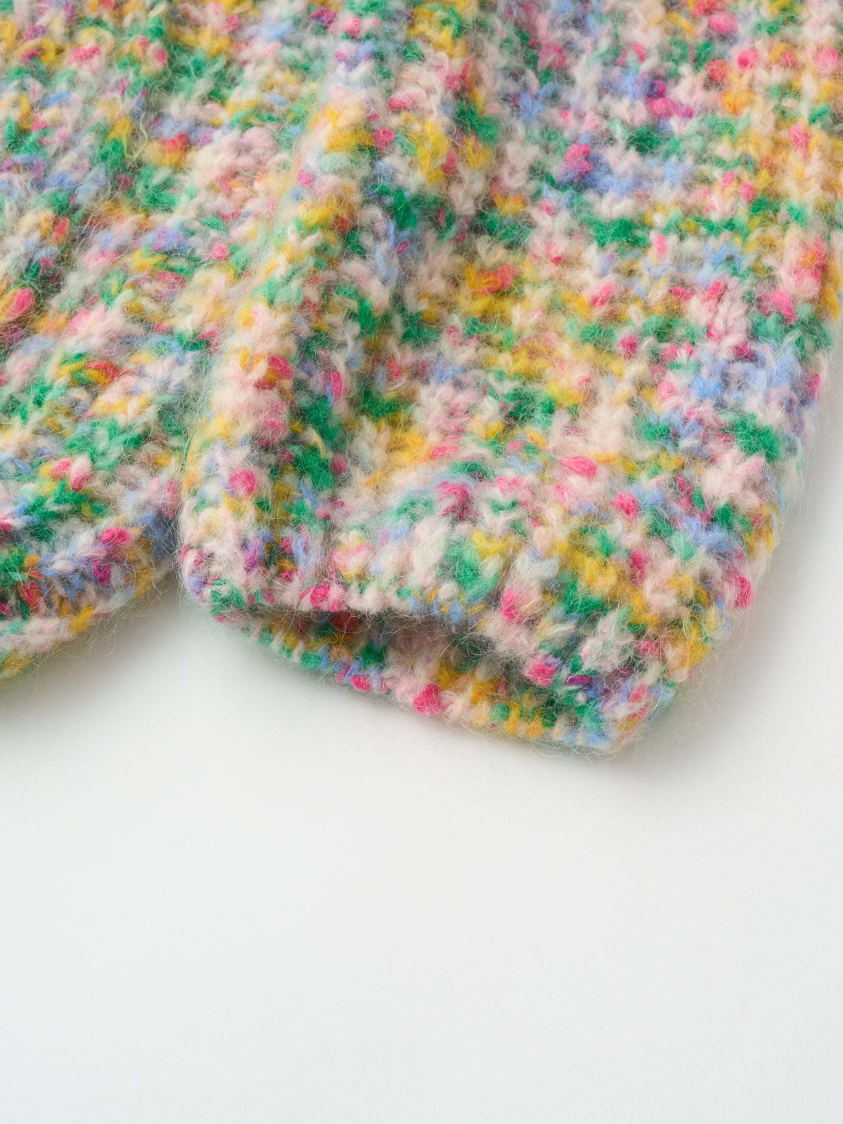 SUPERKID MOHAIR & COTTON NEP YARN RIBBED-KNIT C/D