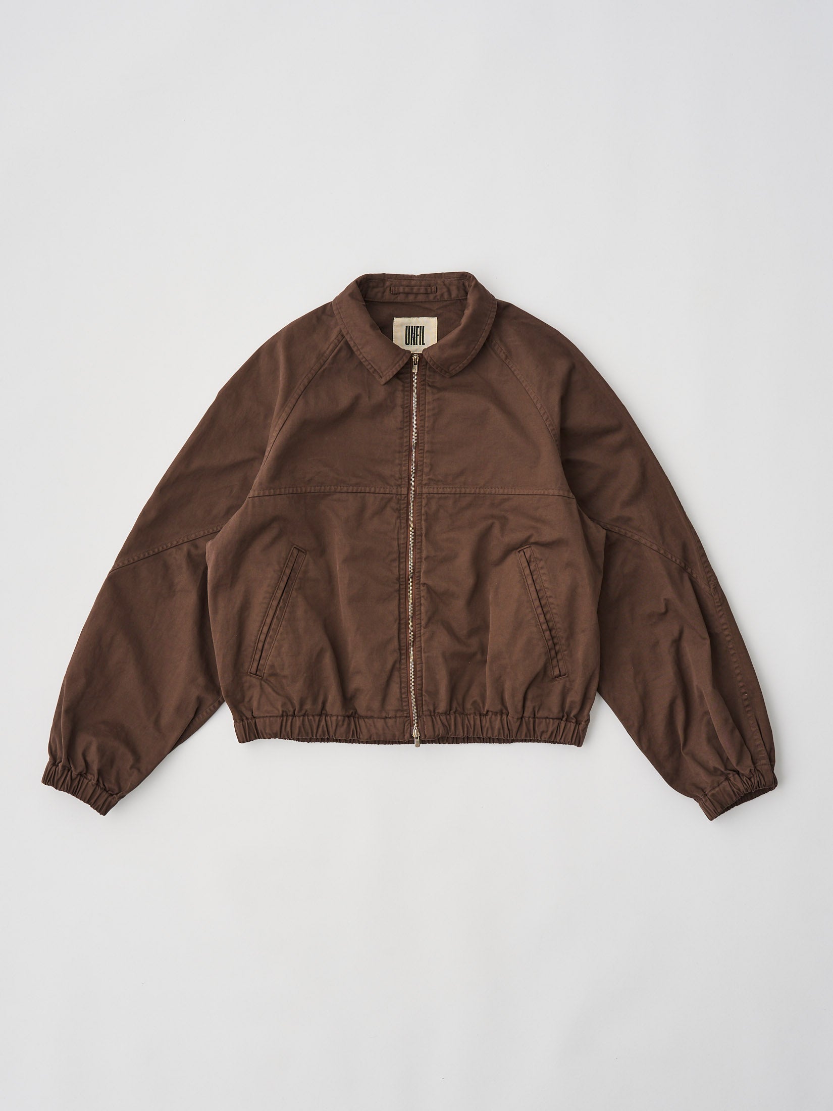 FINX COTTON × SLUB YARN MICRO BRUSHED SATIN ZIP FRONT JACKET