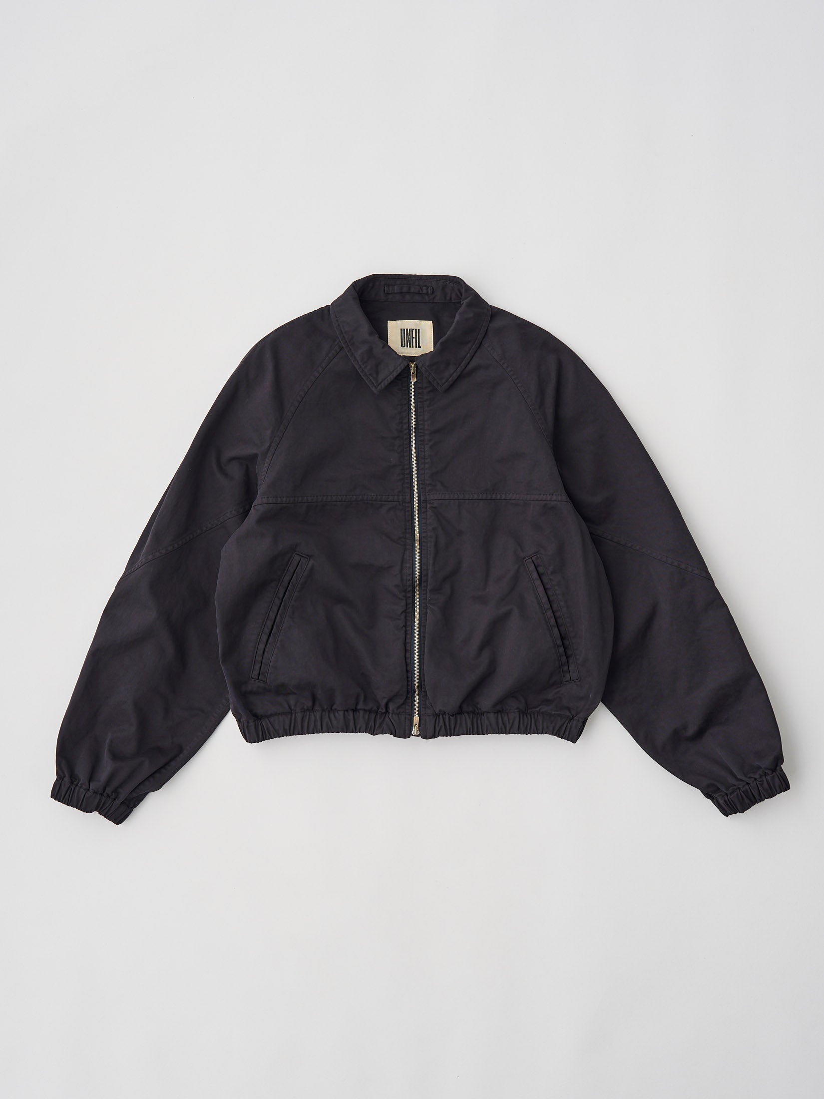 FINX COTTON × SLUB YARN MICRO BRUSHED SATIN ZIP FRONT JACKET
